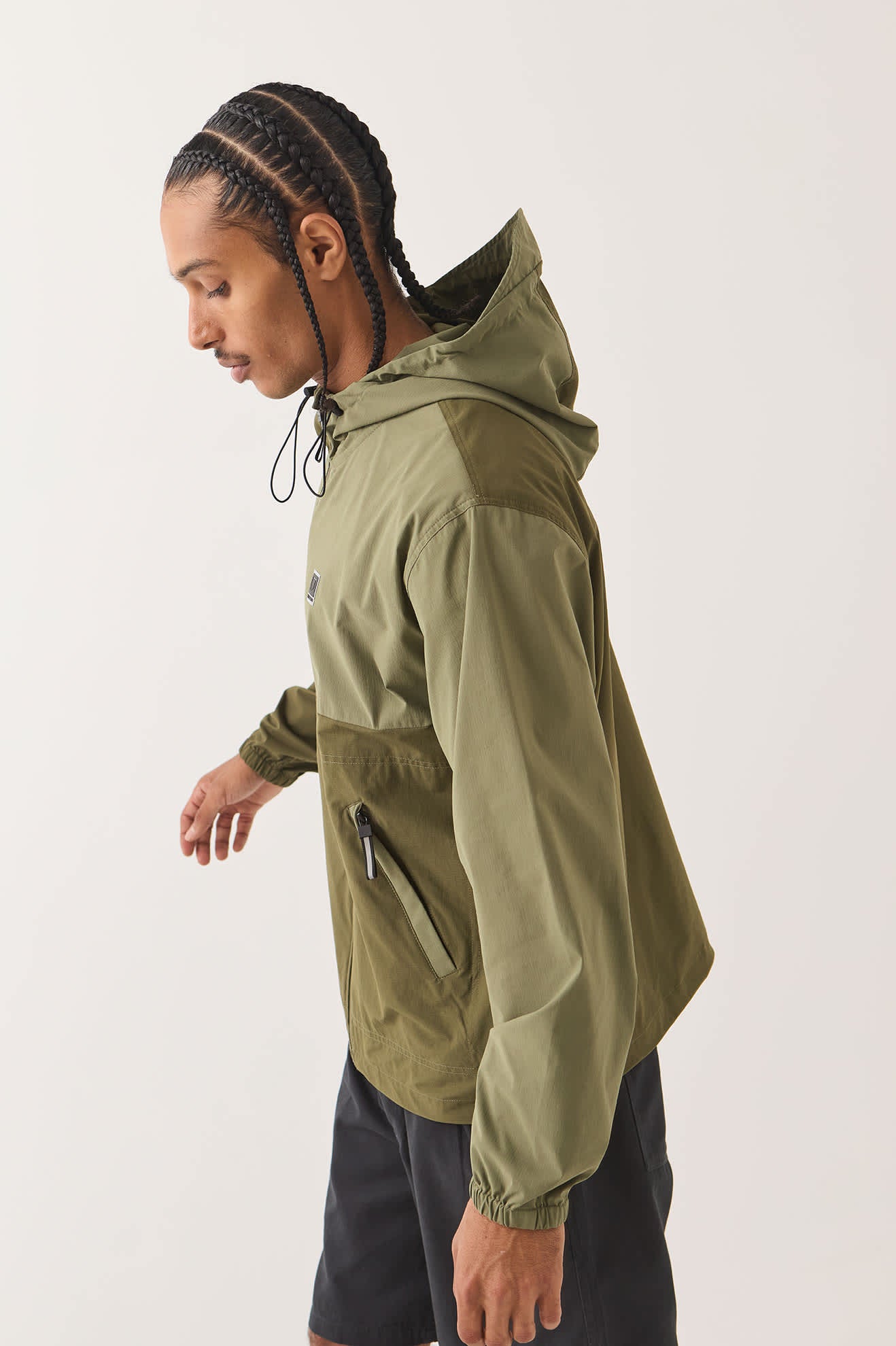brixton-journey-zip-jacke-dark-olive-nylon-ripstop image 6