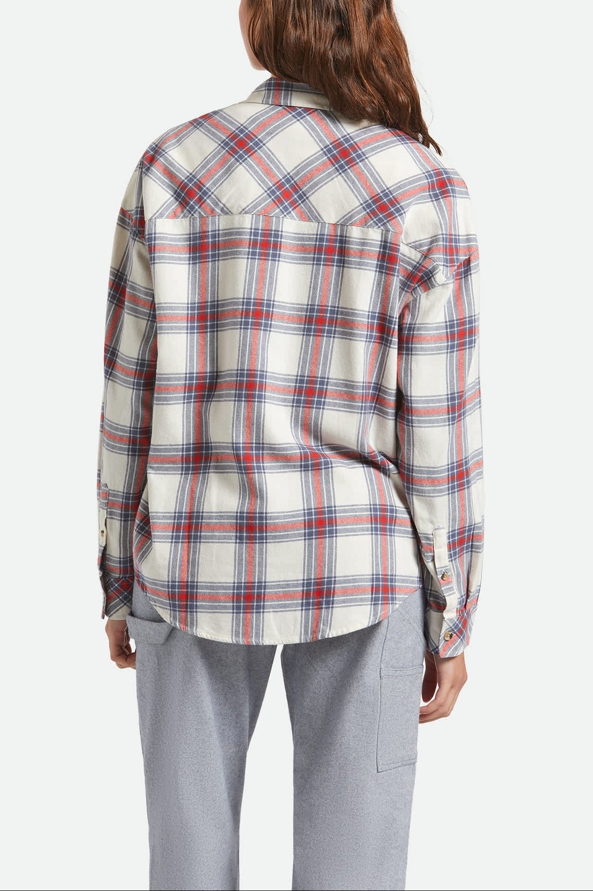 brixton-bowery-vintage-overshirt-damen-off-white-flanell image 4