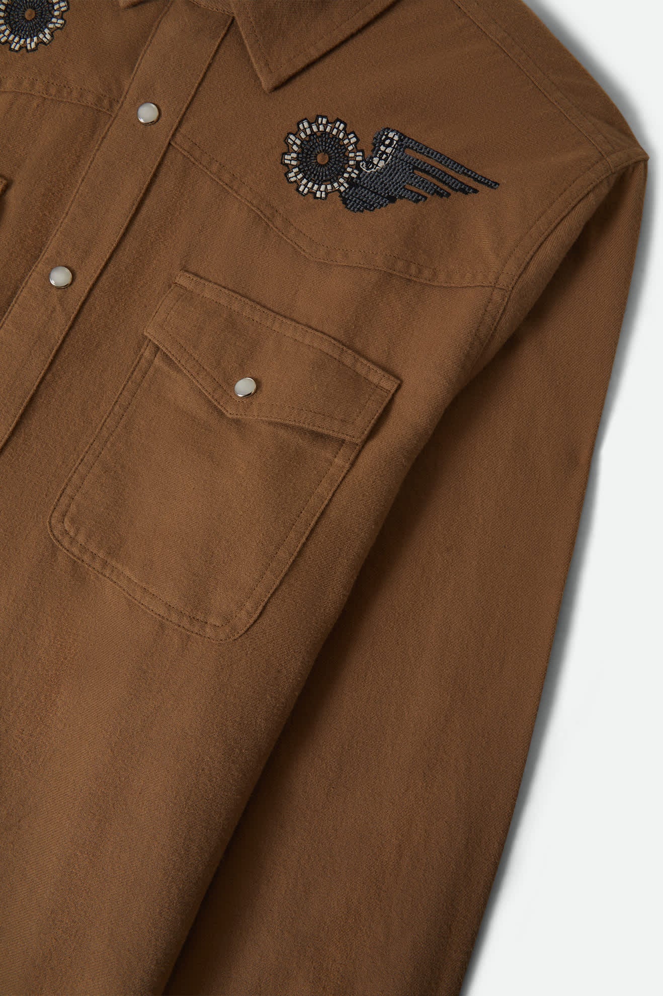 brixton-waylon-lightweight-overshirt-hemd-khaki-baumwolle image 8