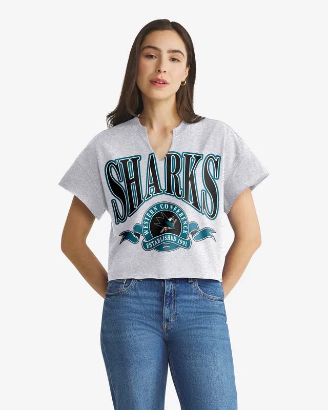 47-brand-47-headline-tee-notch-neck-t-shirt-sharks-grau image 1