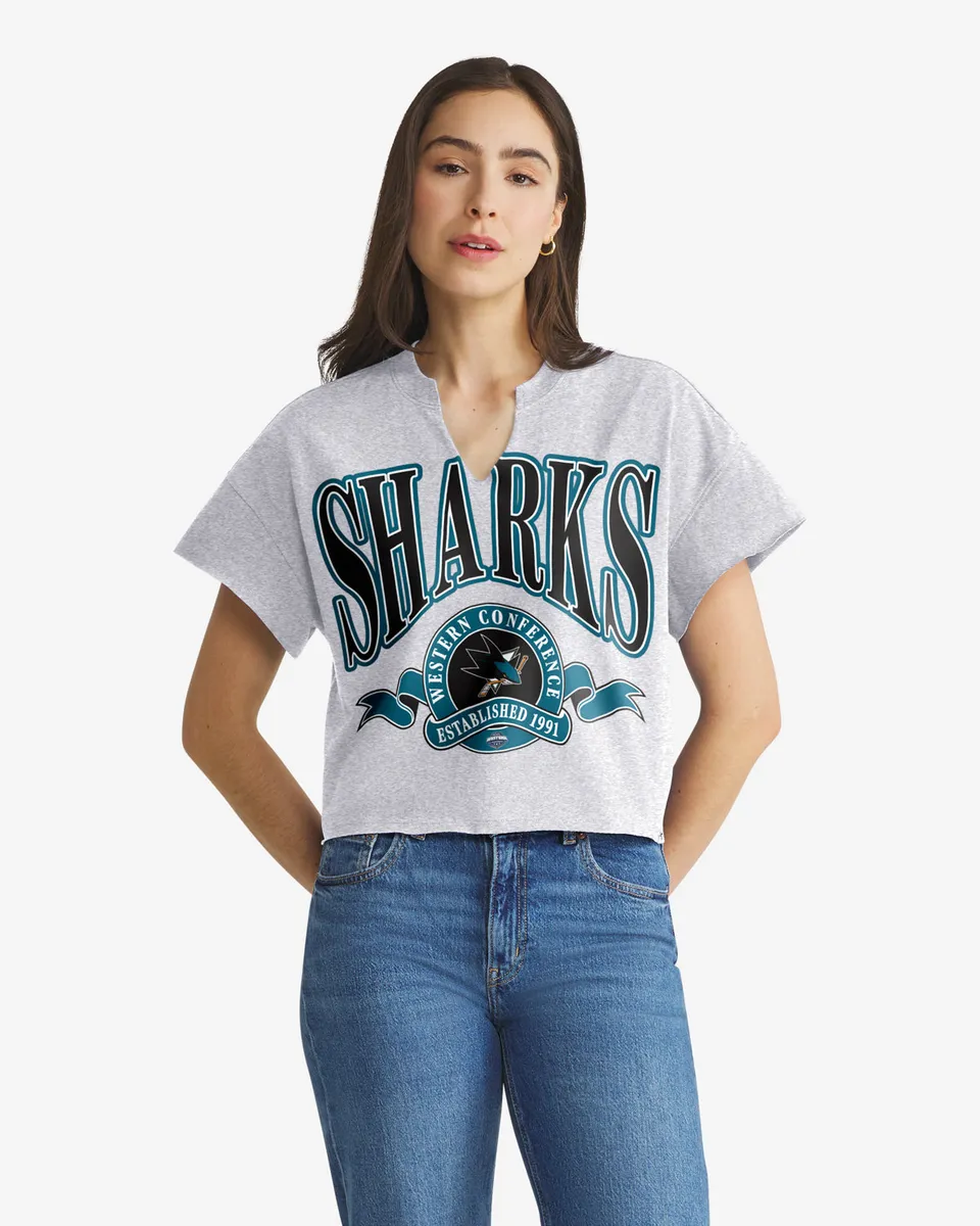 47-brand-47-headline-tee-notch-neck-t-shirt-sharks-grau image 1