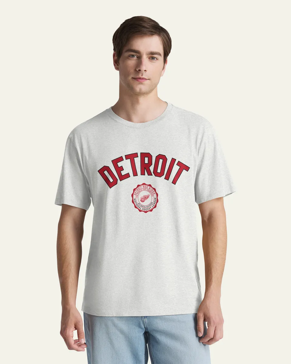 47-brand-detroit-red-wings-everyday-t-shirt-herren-grau-baumwolle image 1