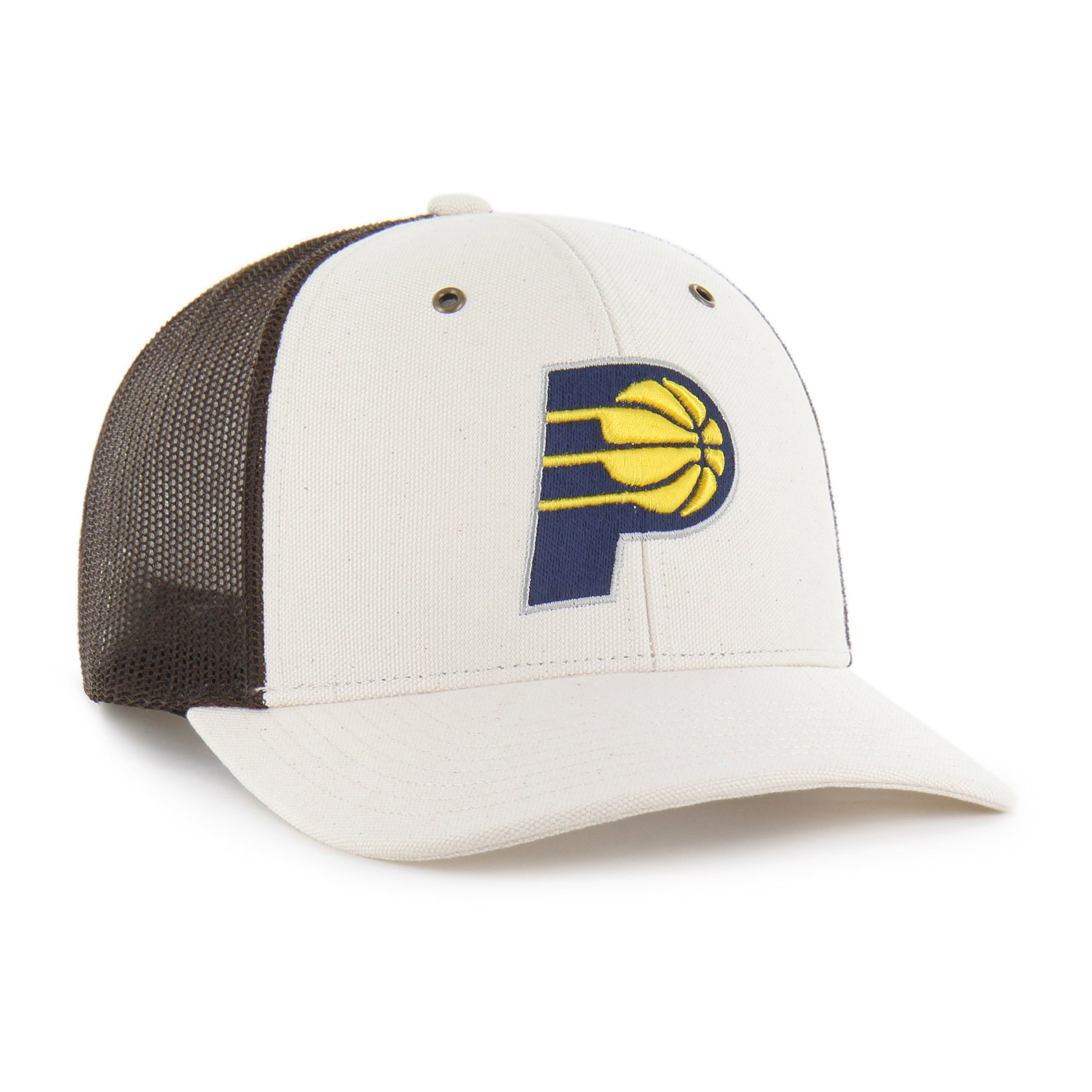 47-indiana-pacers-carhartt-undyed-trucker-cap-natural image 4