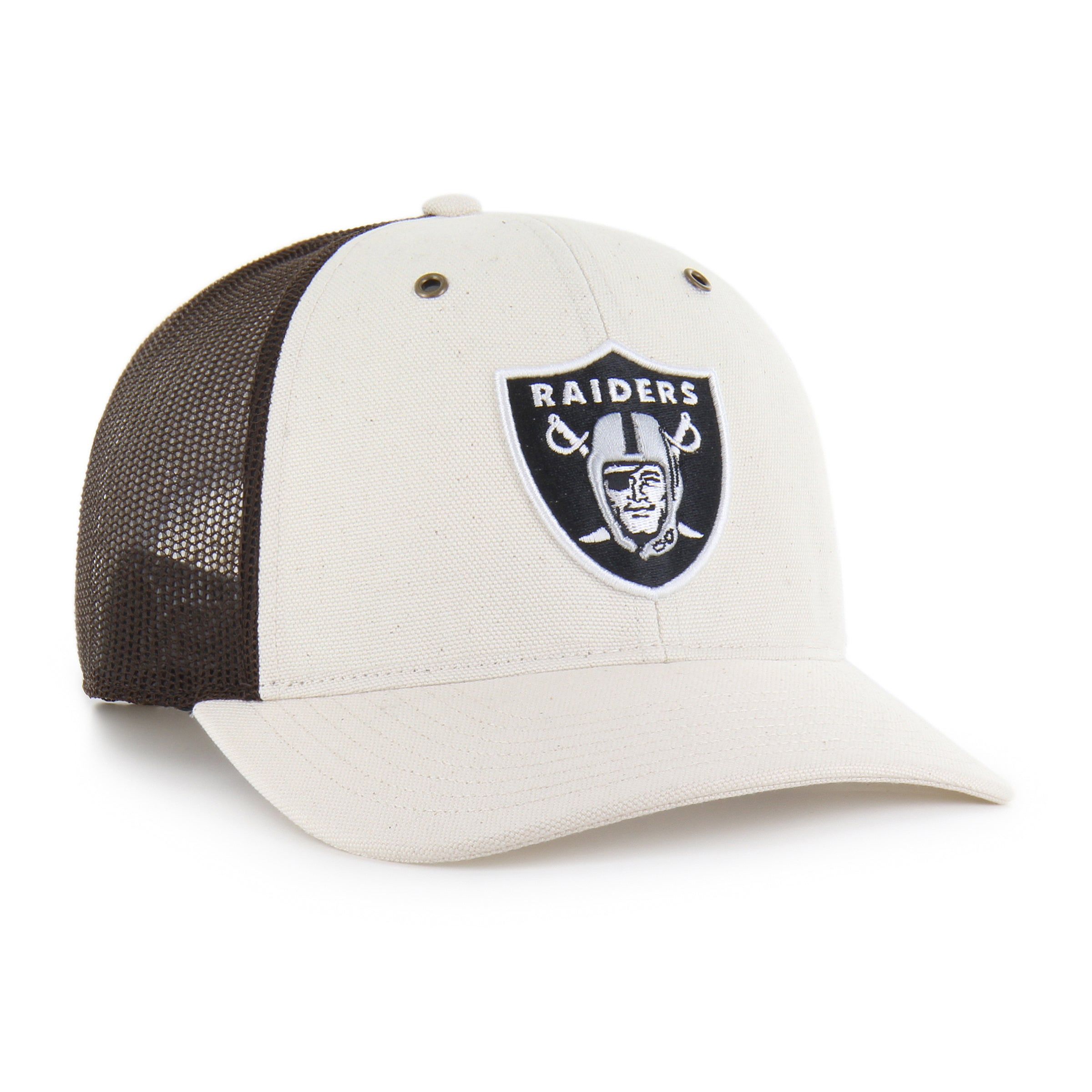 47-las-vegas-raiders-carhartt-undyed-trucker-cap-natural image 4
