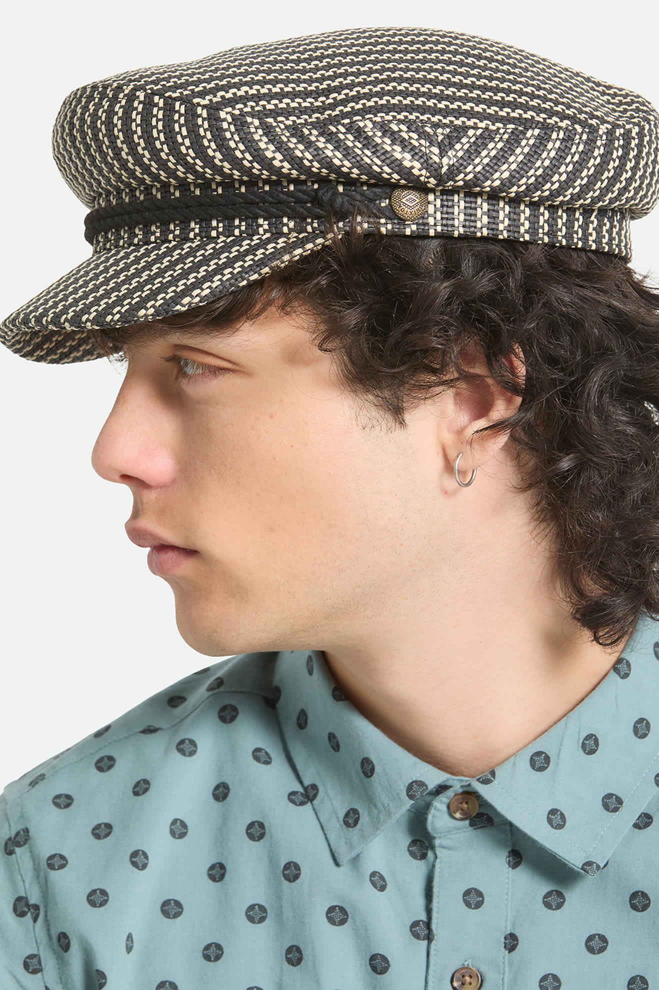 brixton-fiddler-fisherman-cap-stroh-schwarz image 5