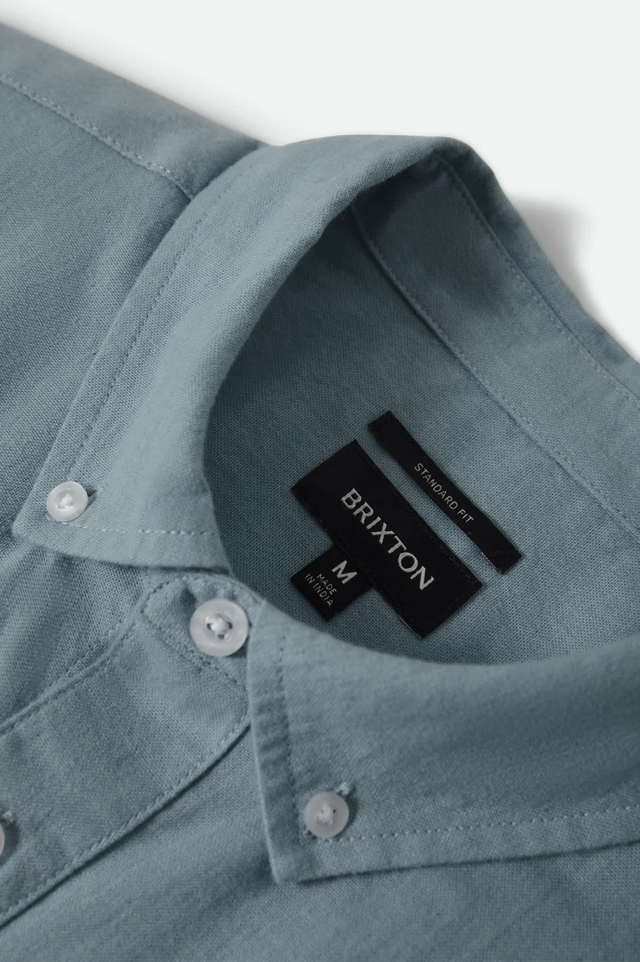 brixton-sanford-oxford-hemd-blue-aura-kurzarm image 2