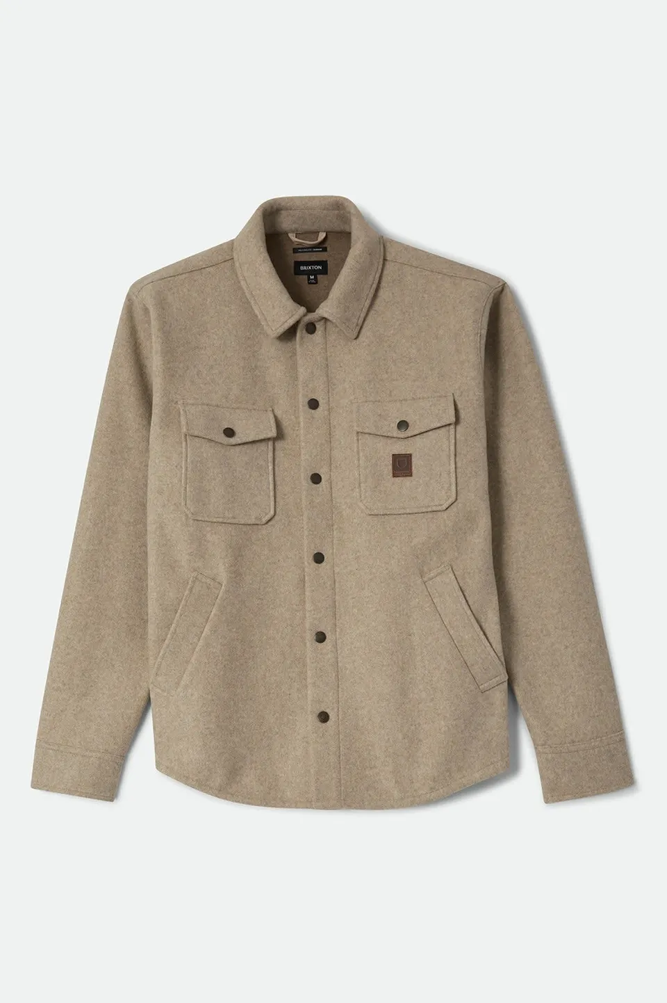 brixton-durham-felted-stretch-jacke-oatmeal-hemdjacke image 1
