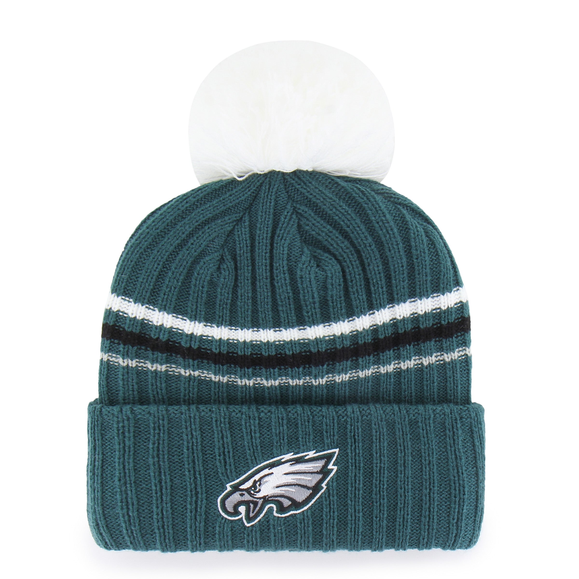 47-knits-philadelphia-eagles-fuzzy-script-beanie-gr-n image 2