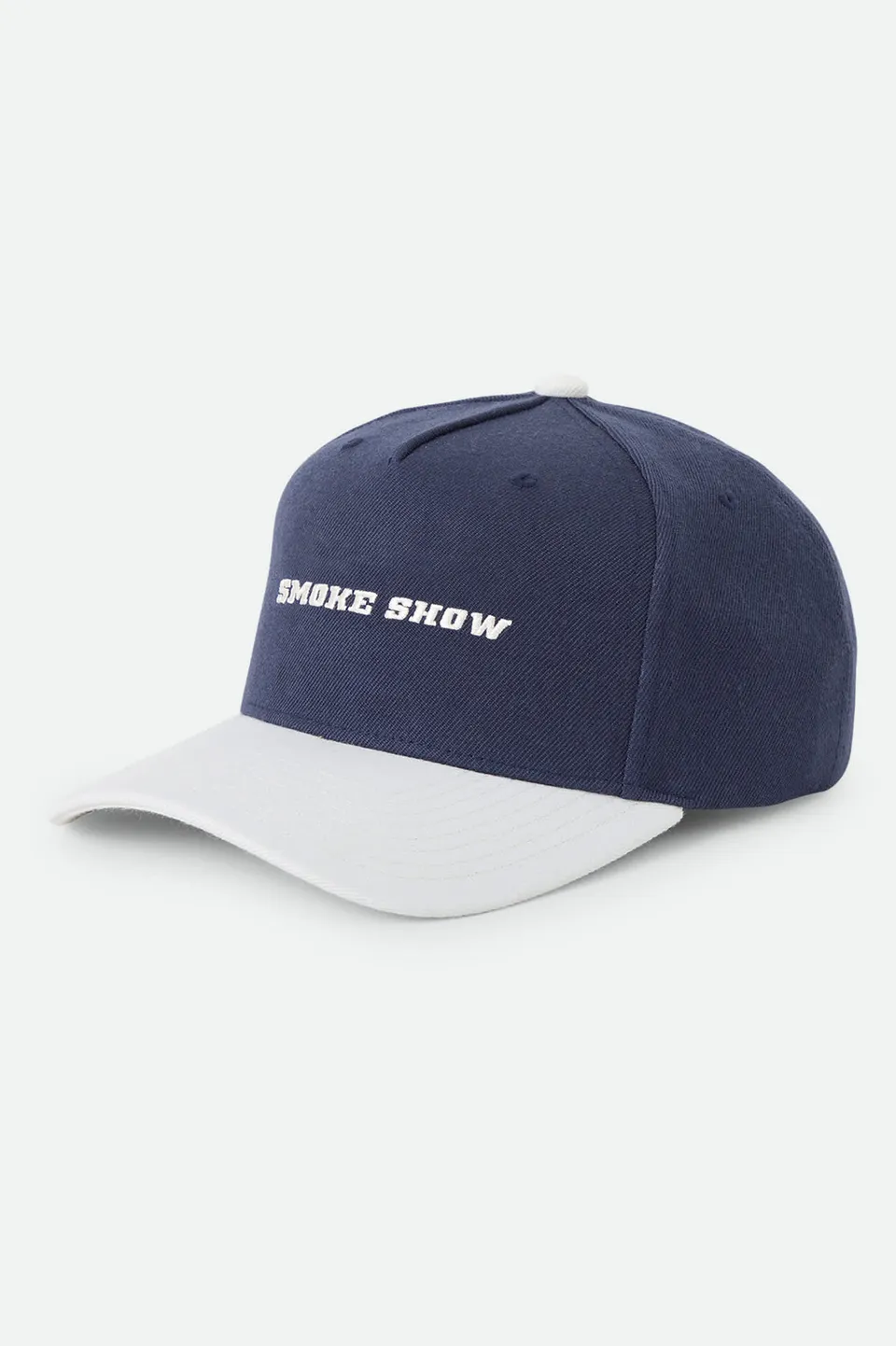 brixton-smoke-show-snapback-cap-washed-navy-whitecap image 1