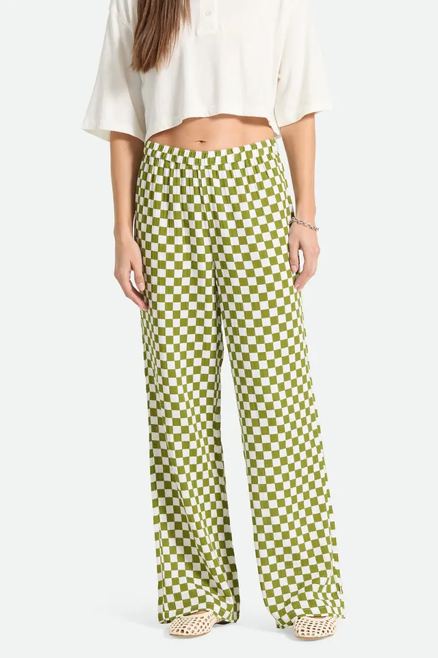 brixton-lola-lounge-pant-sublime-green-checkerboard-hose image 1