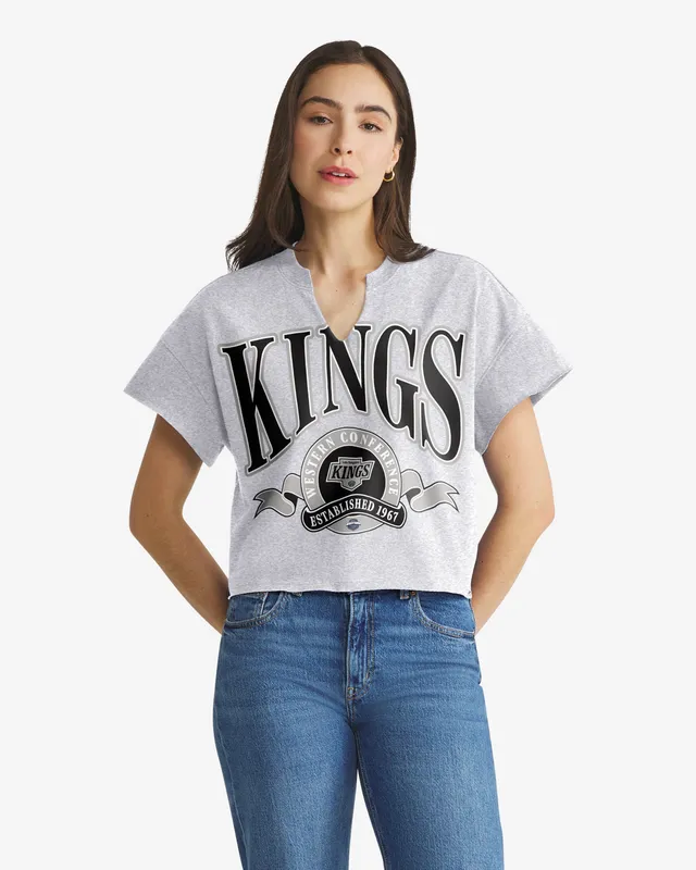 47-brand-notch-neck-los-angeles-kings-shirt-quartz-grey-damen image 1