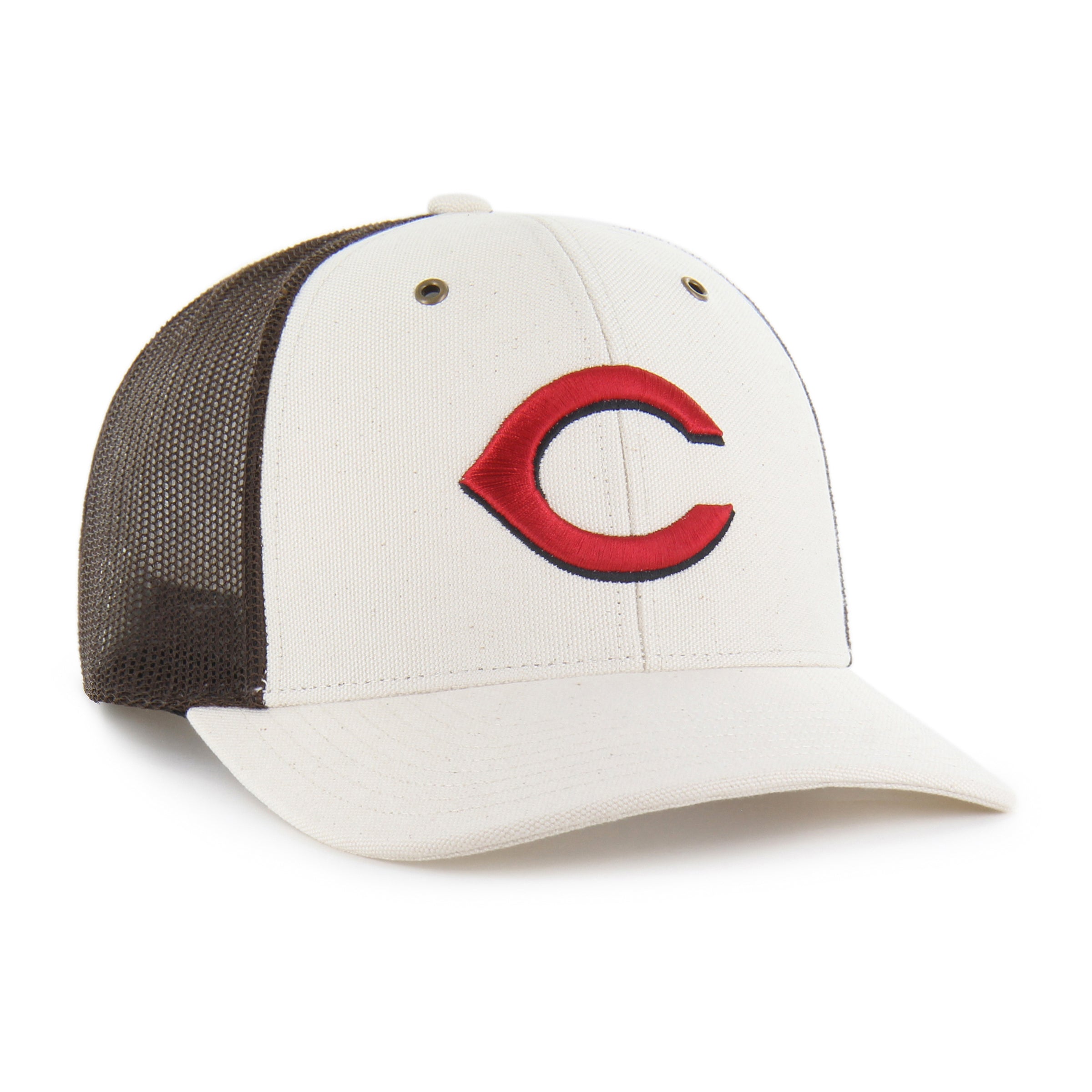 47-cincinnati-reds-carhartt-trucker-cap-natural image 4