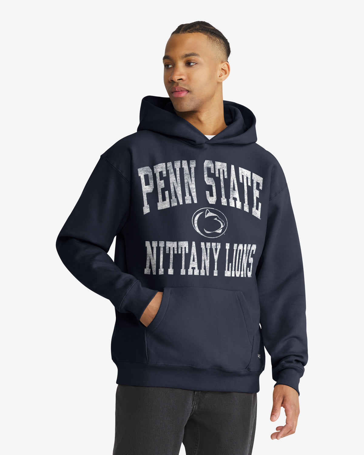 47-brand-foundation-penn-state-campus-stack-hoodie-navy-herren image 1
