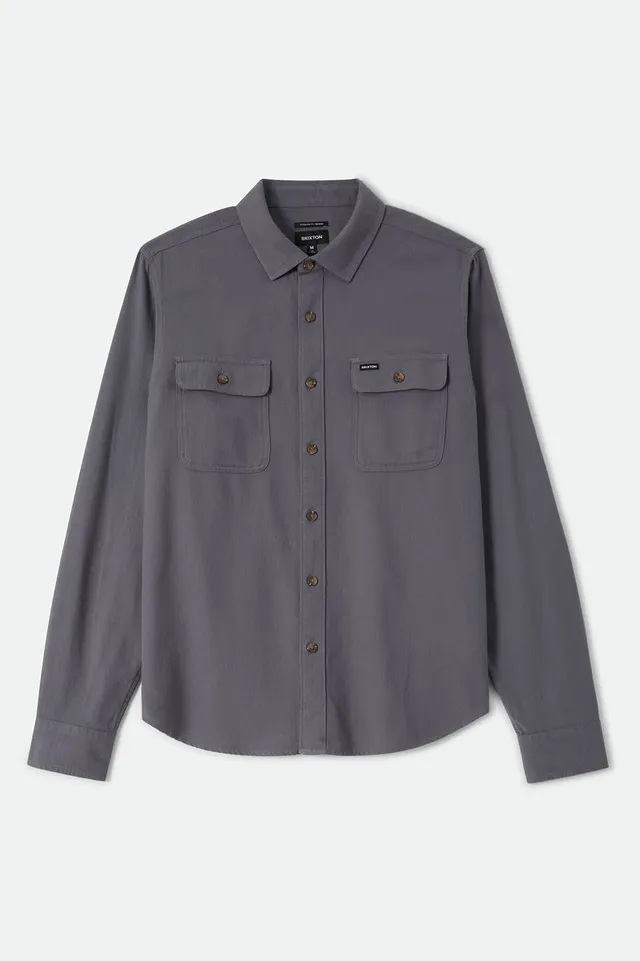 brixton-bowery-flanellhemd-future-grey-baumwolle image 1