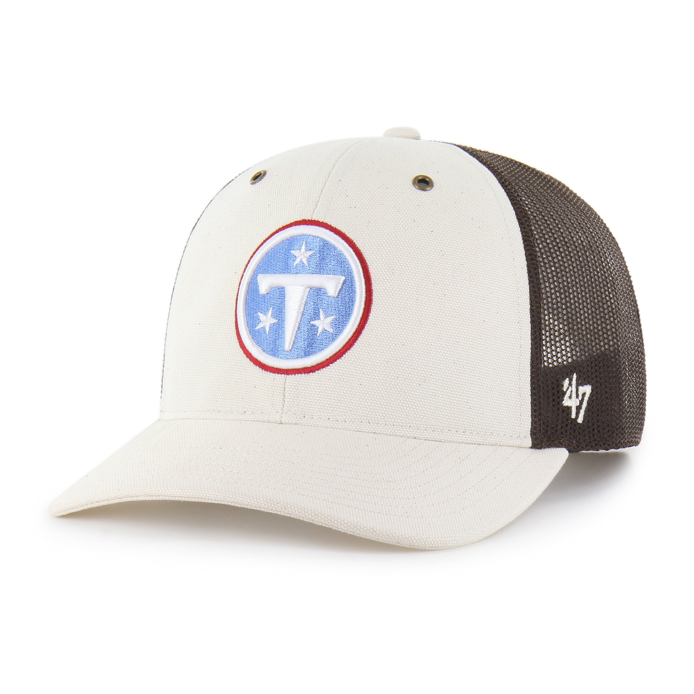47-brand-titans-carhartt-undyed-trucker-cap-natural image 1