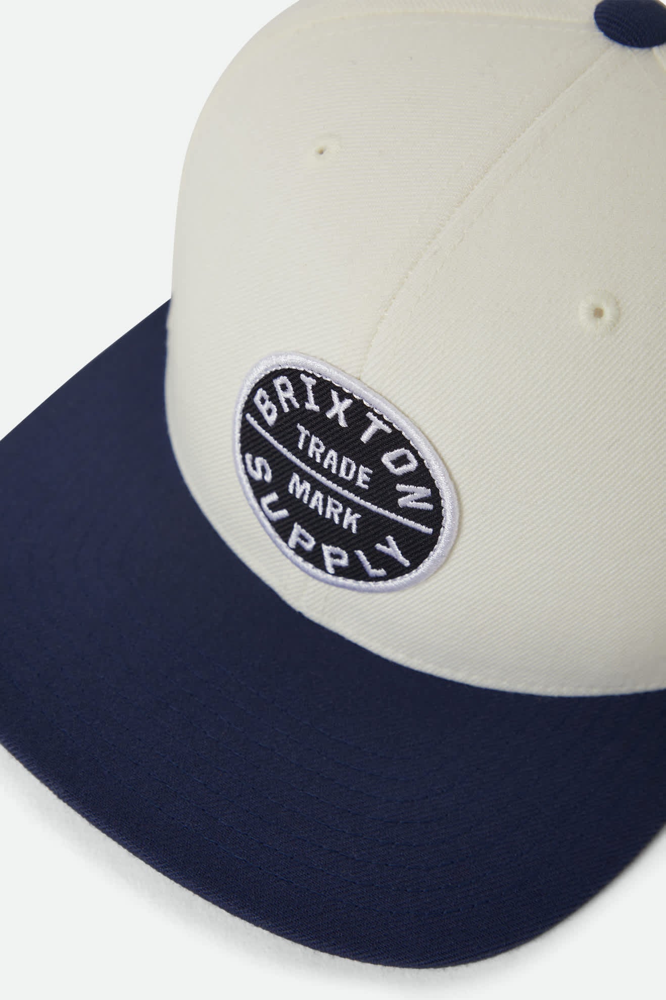 brixton-oath-iii-snapback-cap-off-white-midnight-blue image 3