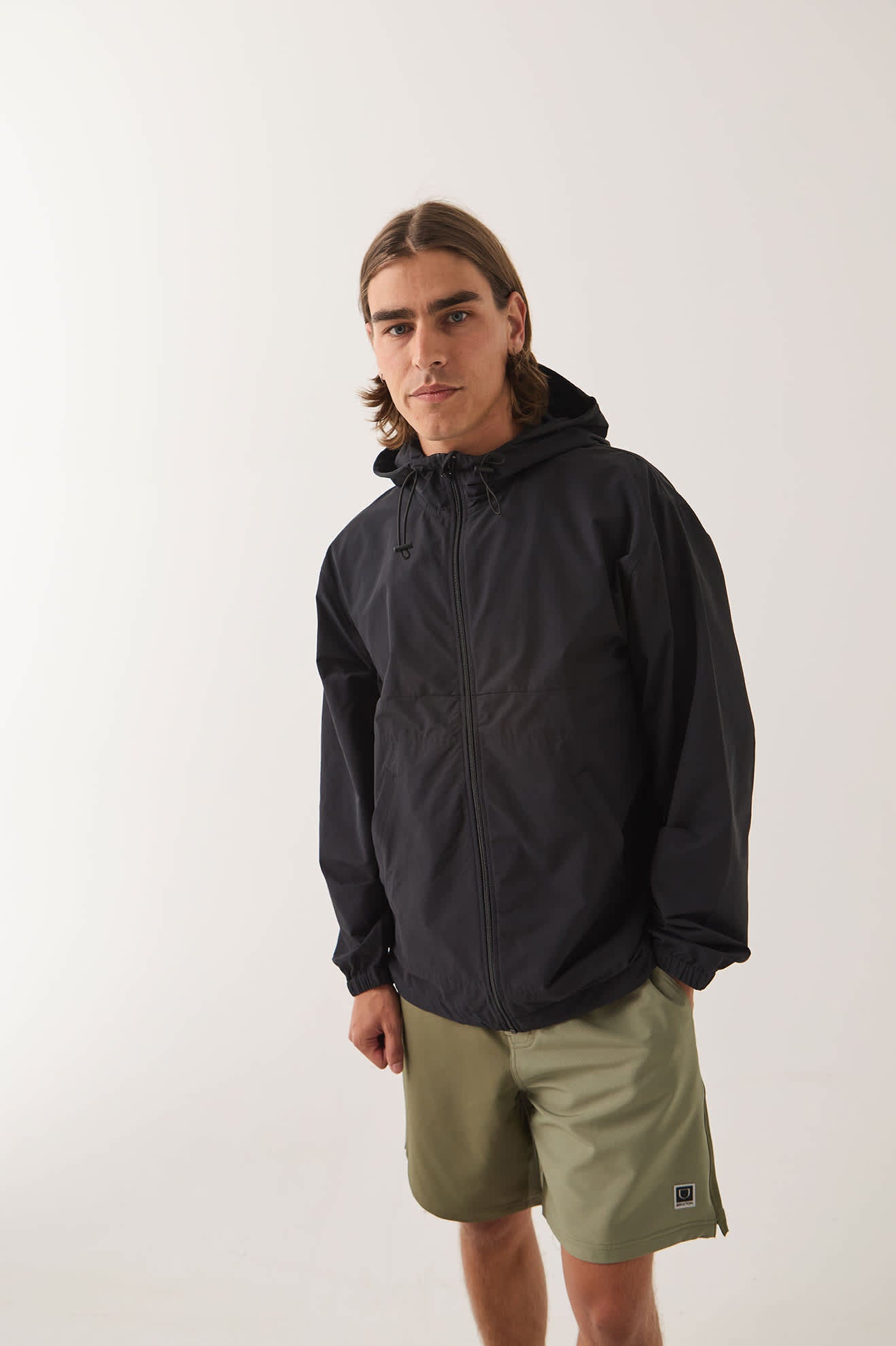 brixton-journey-zip-jacket-jacke-schwarz-ripstop-kapuze image 7