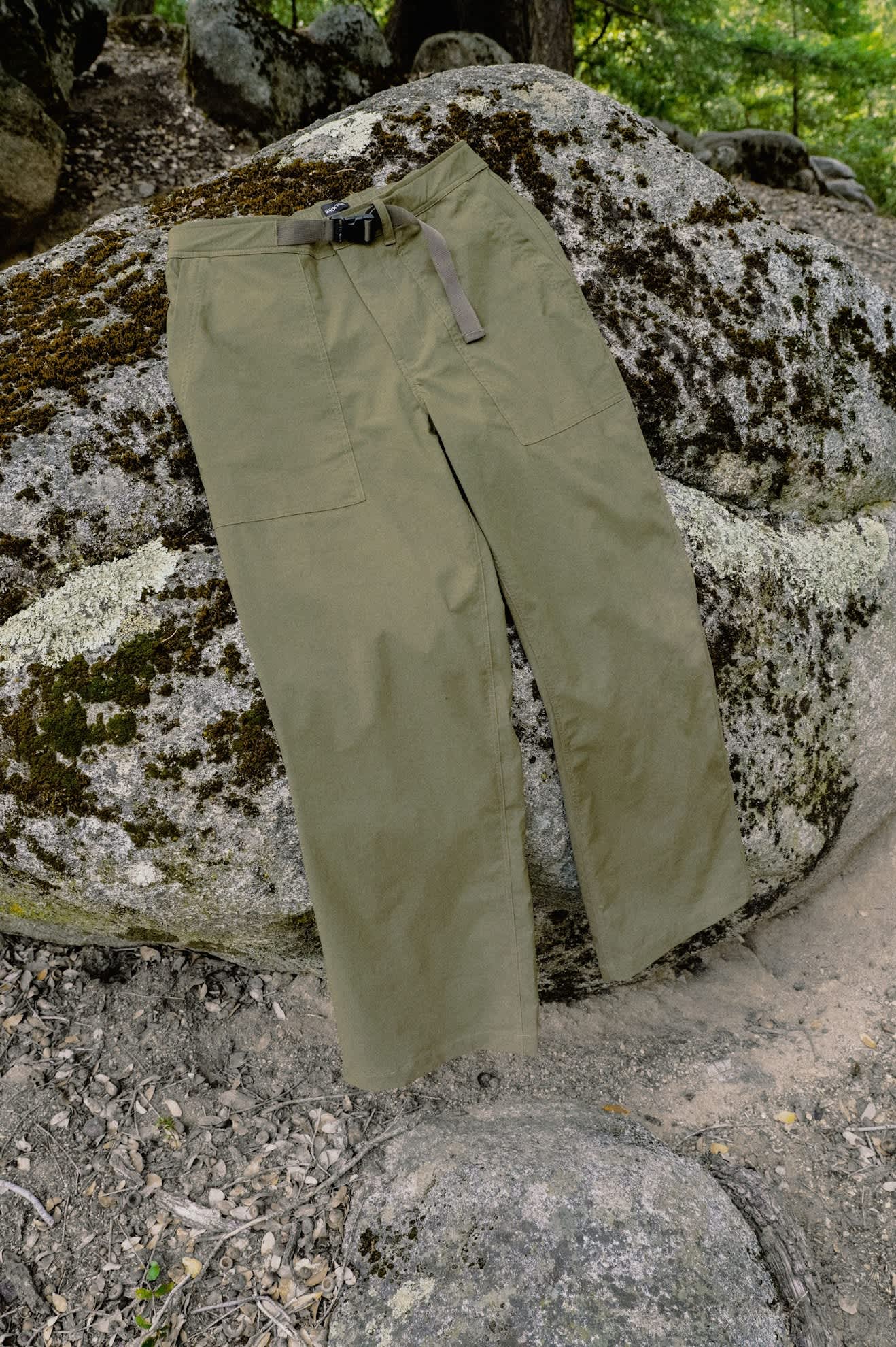 brixton-journey-utility-pant-dark-olive-nylon image 1