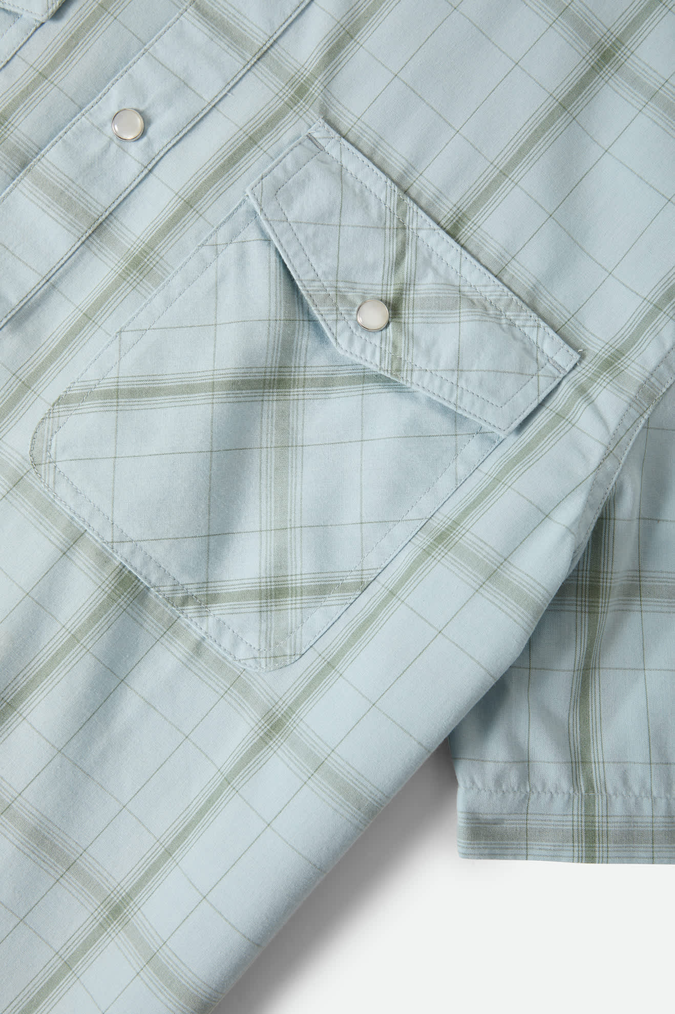 brixton-breezy-wayne-kurzarmhemd-seafoam-plaid-karo image 7