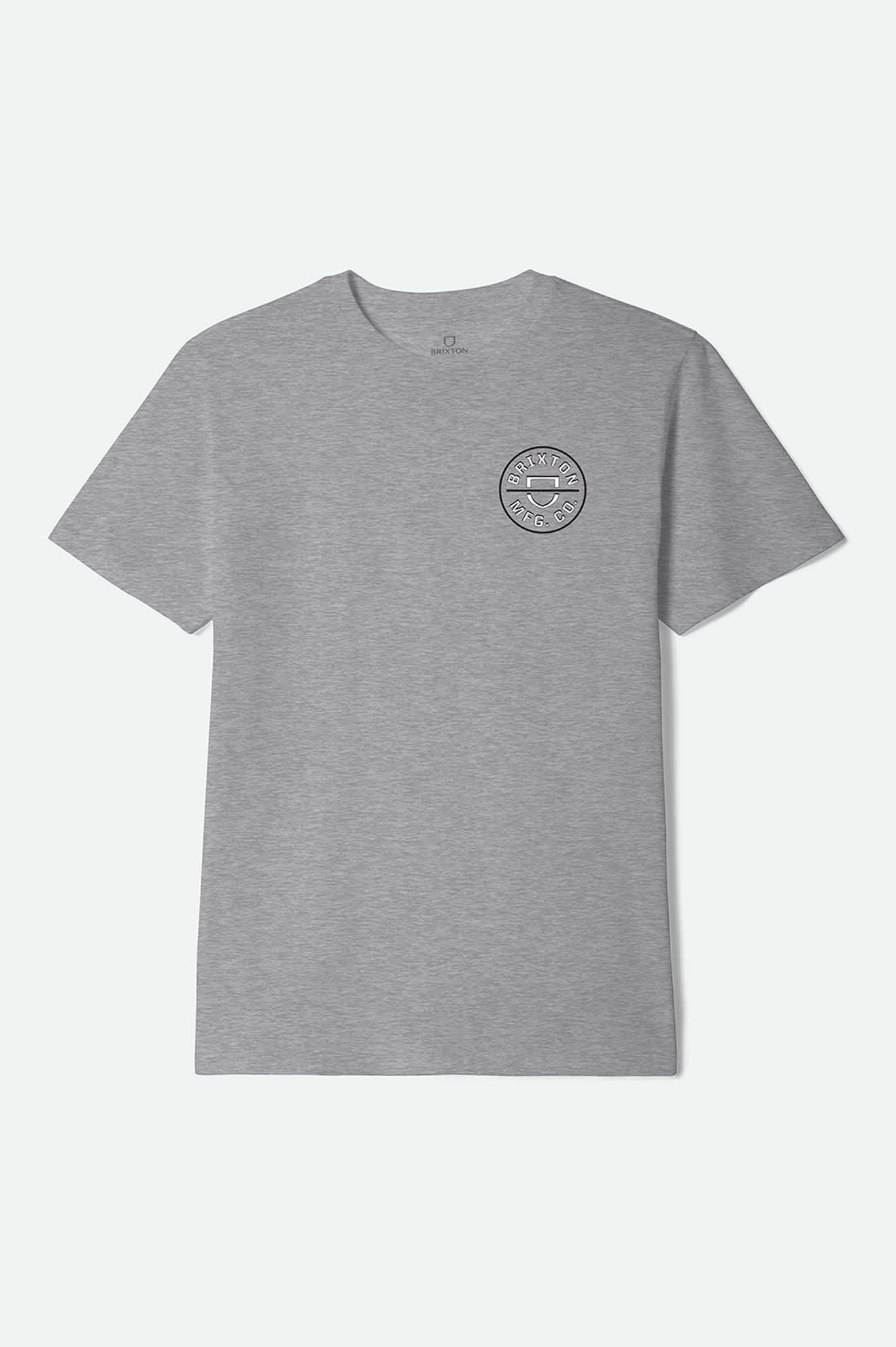 brixton-crest-ii-standard-t-shirt-heather-grey-herren image 1
