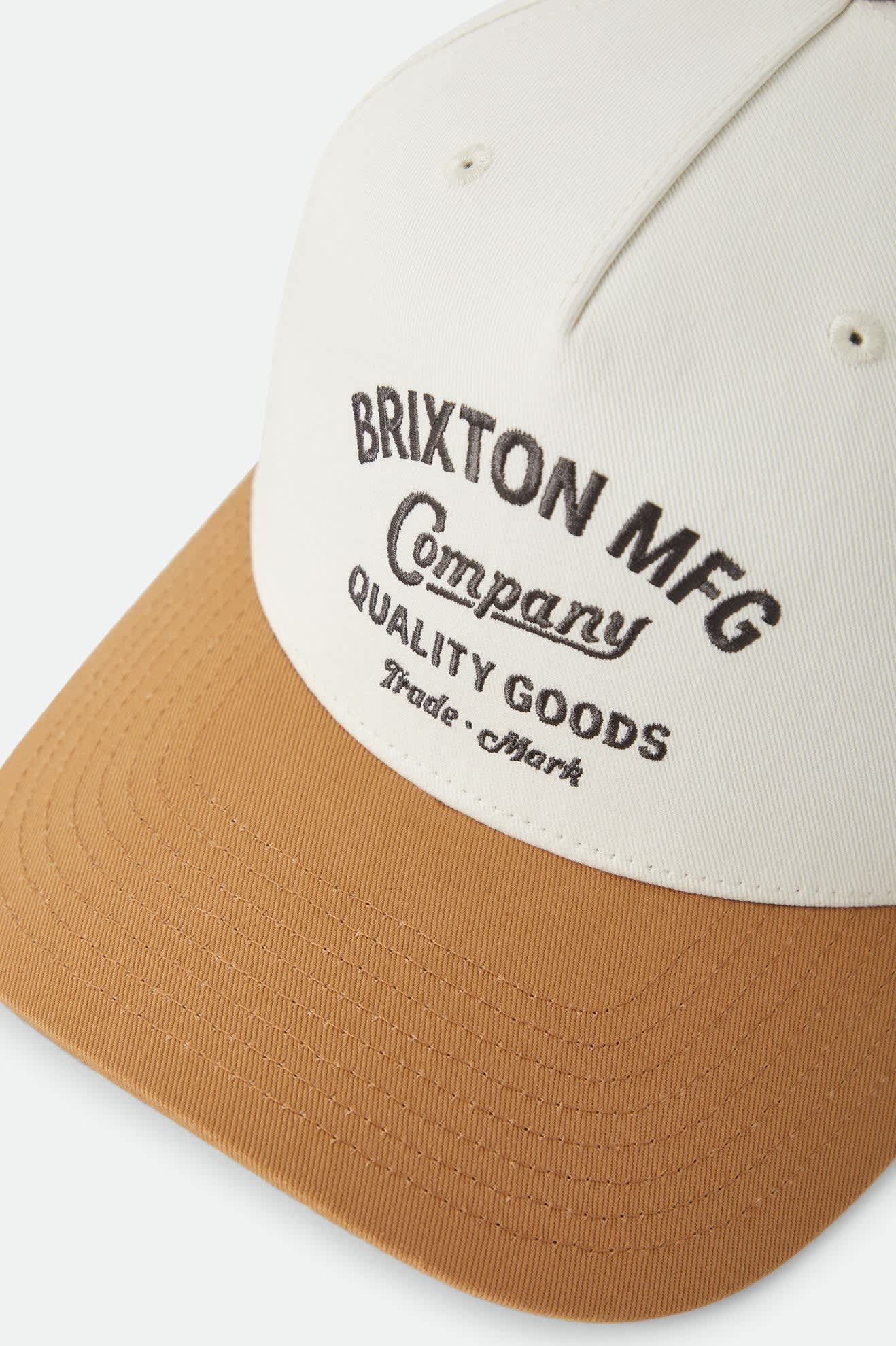 brixton-stratton-snapback-off-white-caramel-baumwolle image 3