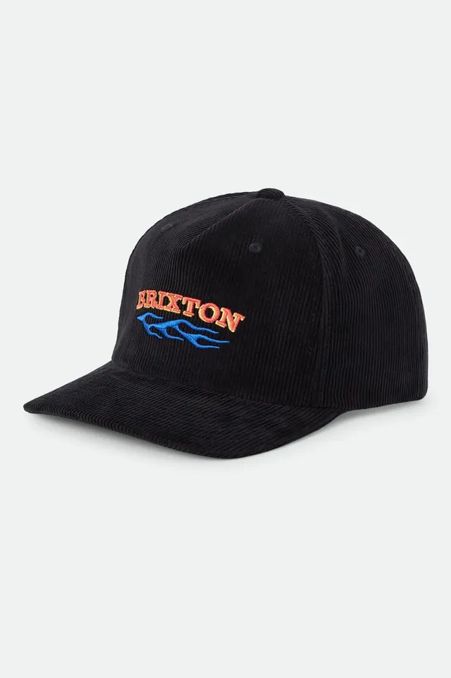 brixton-clifton-snapback-cap-cord-schwarz image 1