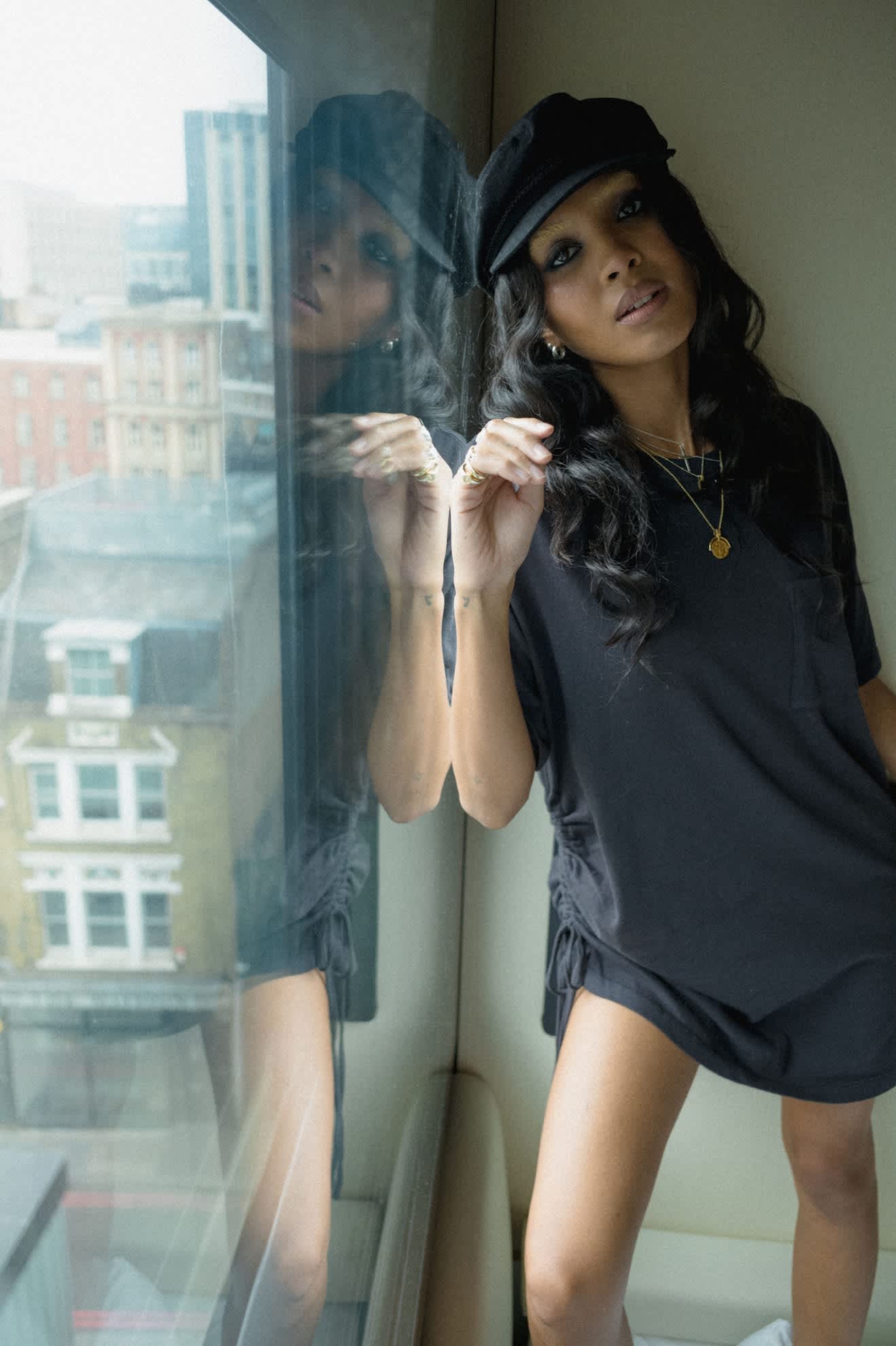 brixton-carefree-t-shirt-kleid-schwarz-bio image 8