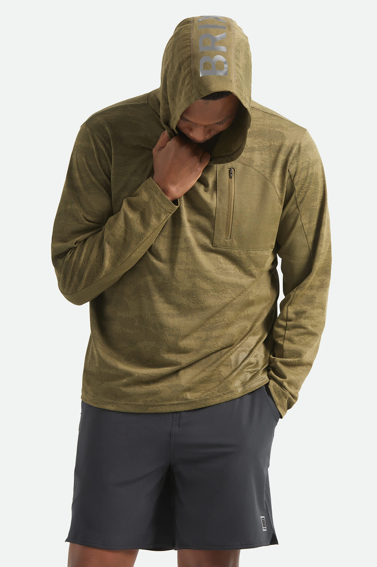 brixton-journey-sun-hoodie-olive-tiger-camo-upf image 6