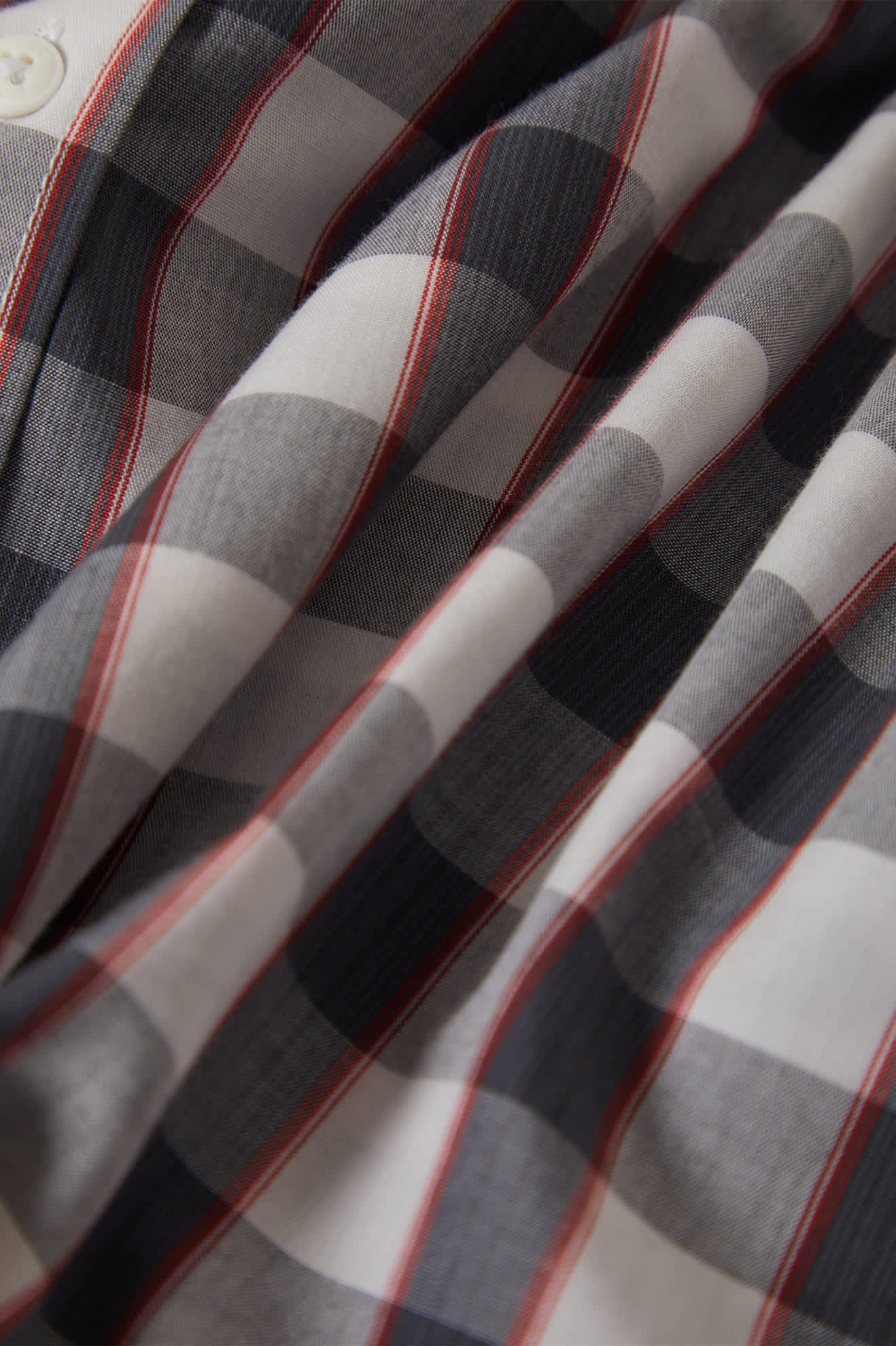brixton-cru-plaid-kurzarmhemd-schwarz-off-white-rot-karohemd image 2