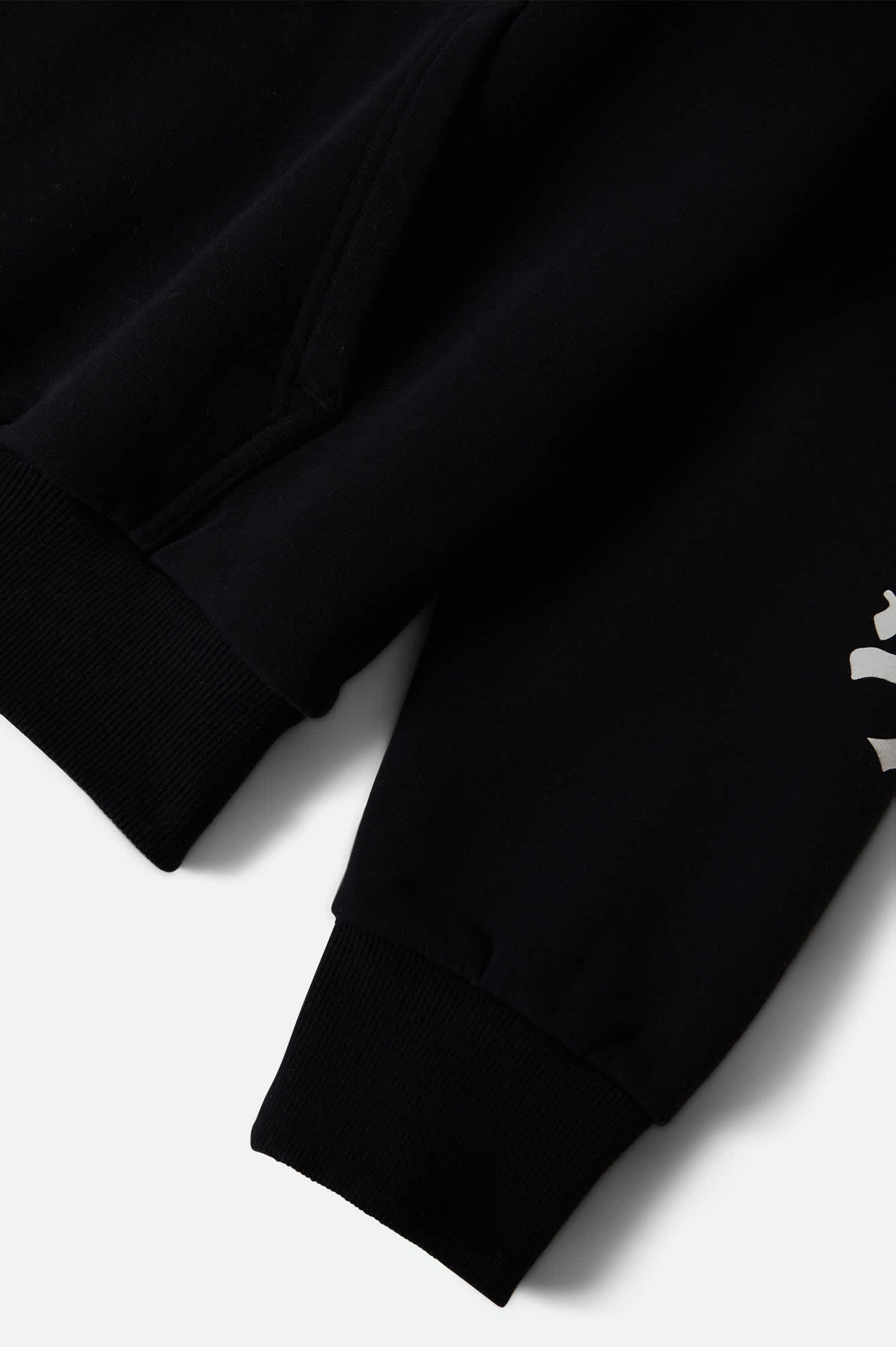 brixton-smile-always-hoodie-black-worn-wash-baumwolle image 3