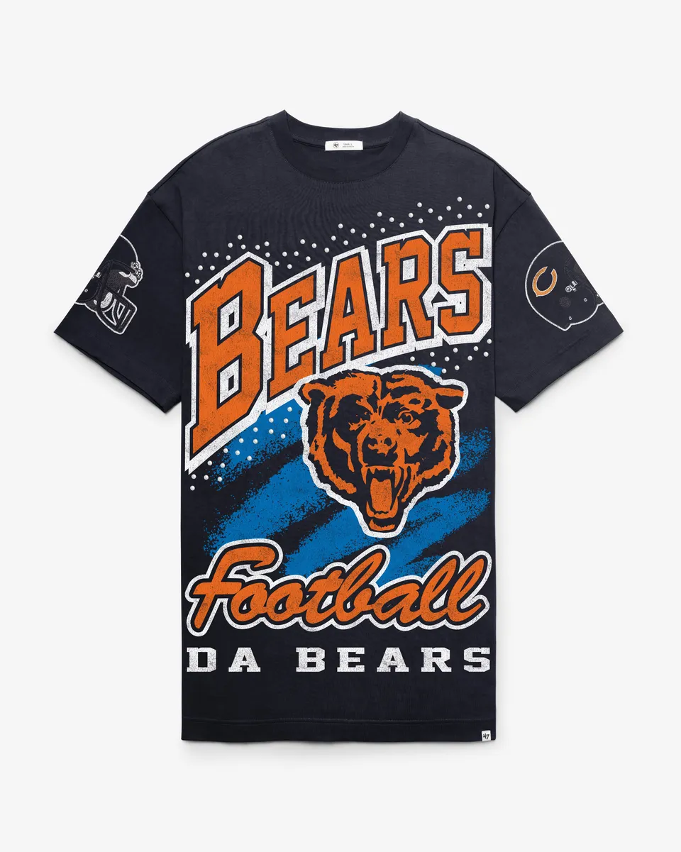 47-brand-foundation-chicago-bears-t-shirt-kleid-navy-damen image 1