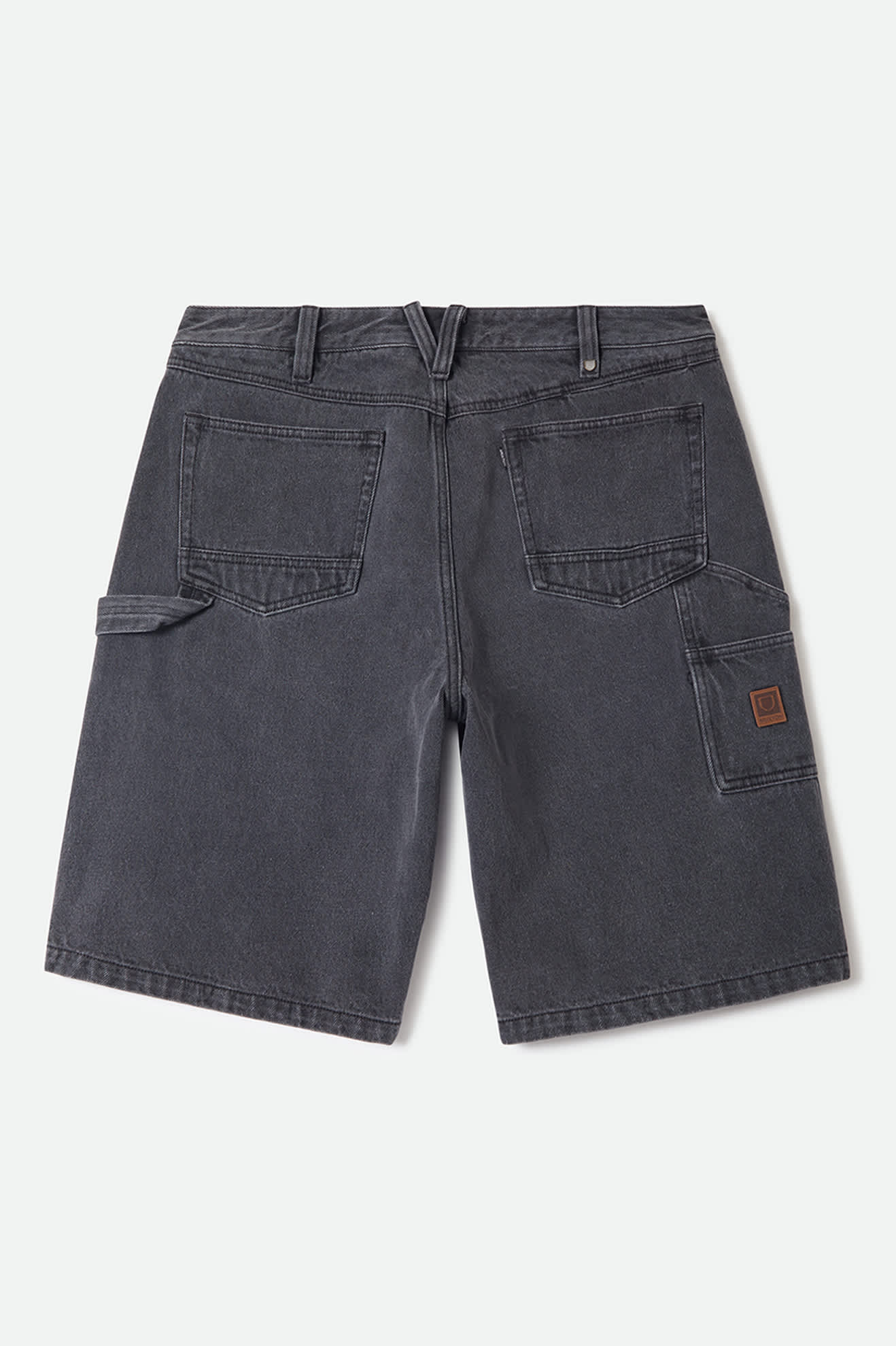brixton-builders-carpenter-baggy-shorts-washed-black-denim image 2