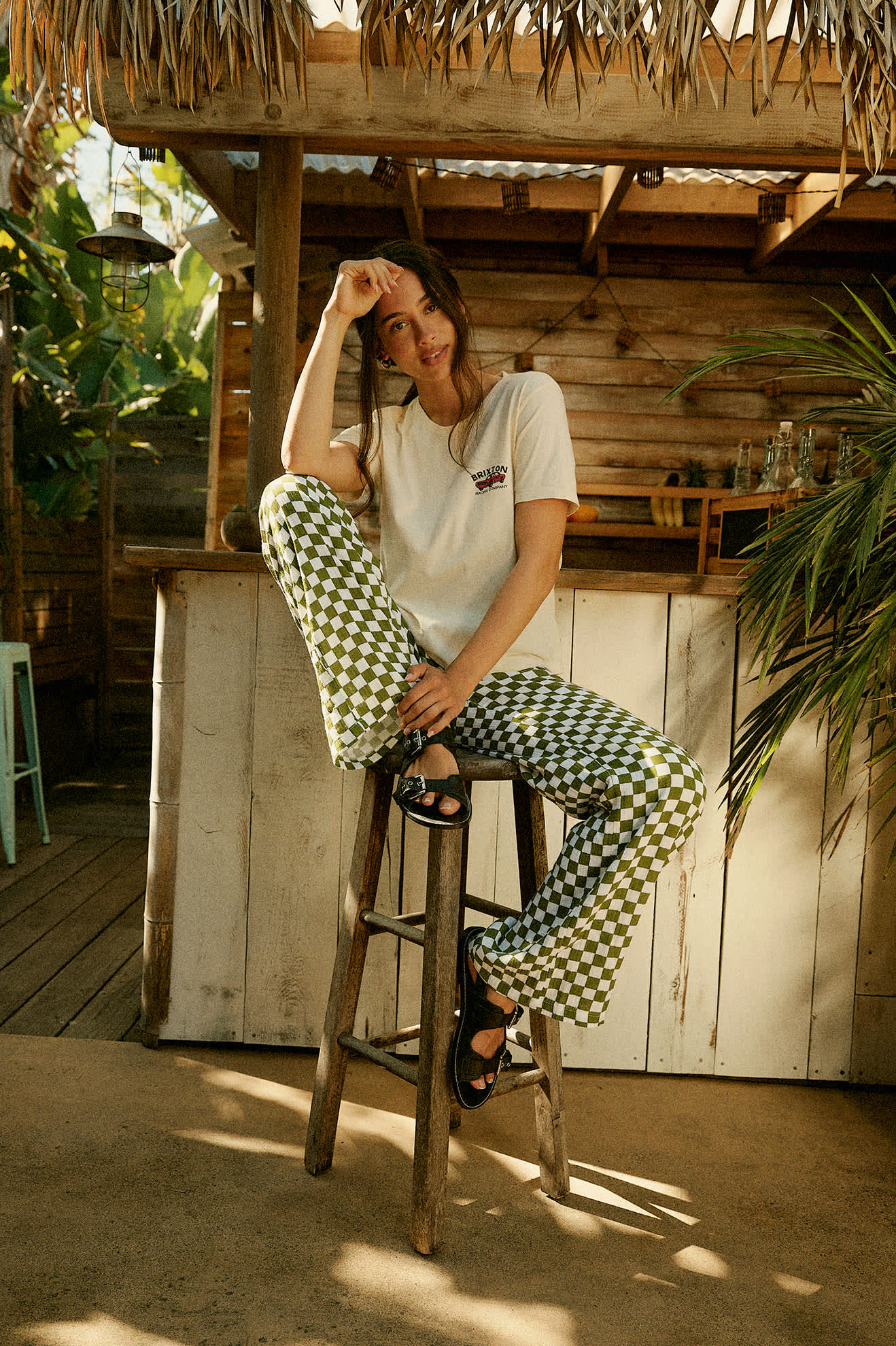 brixton-lola-lounge-pant-sublime-green-checkerboard-hose image 8