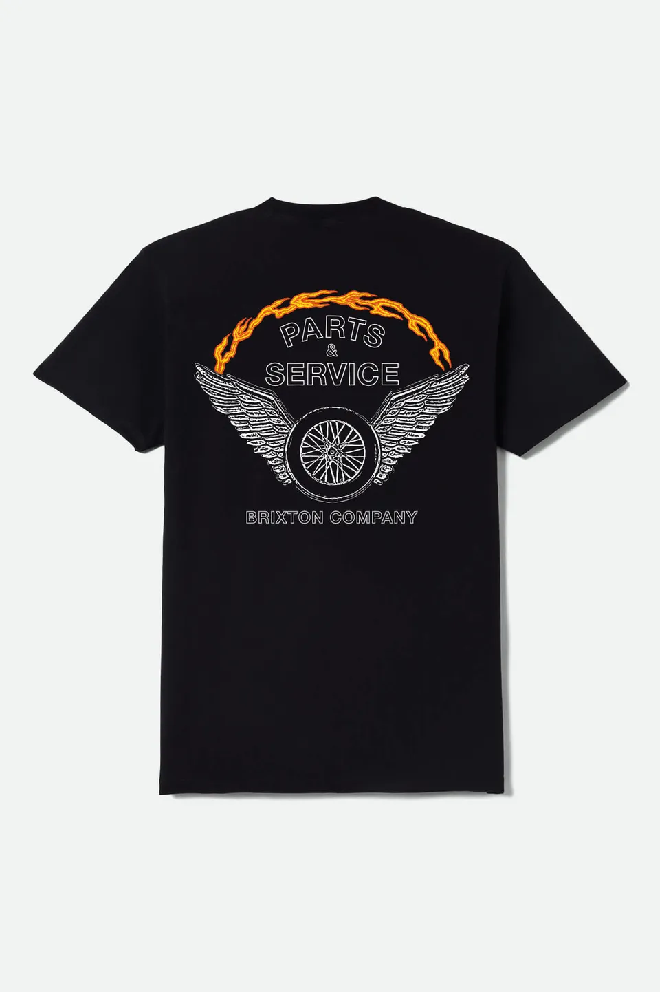 brixton-leeway-t-shirt-black-worn-wash-baumwolle-grafik image 1