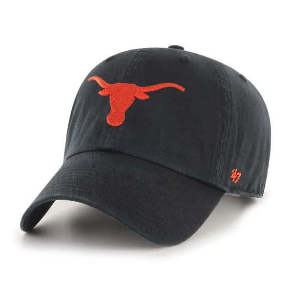 47-brand-texas-longhorns-clean-up-cap-black image 1