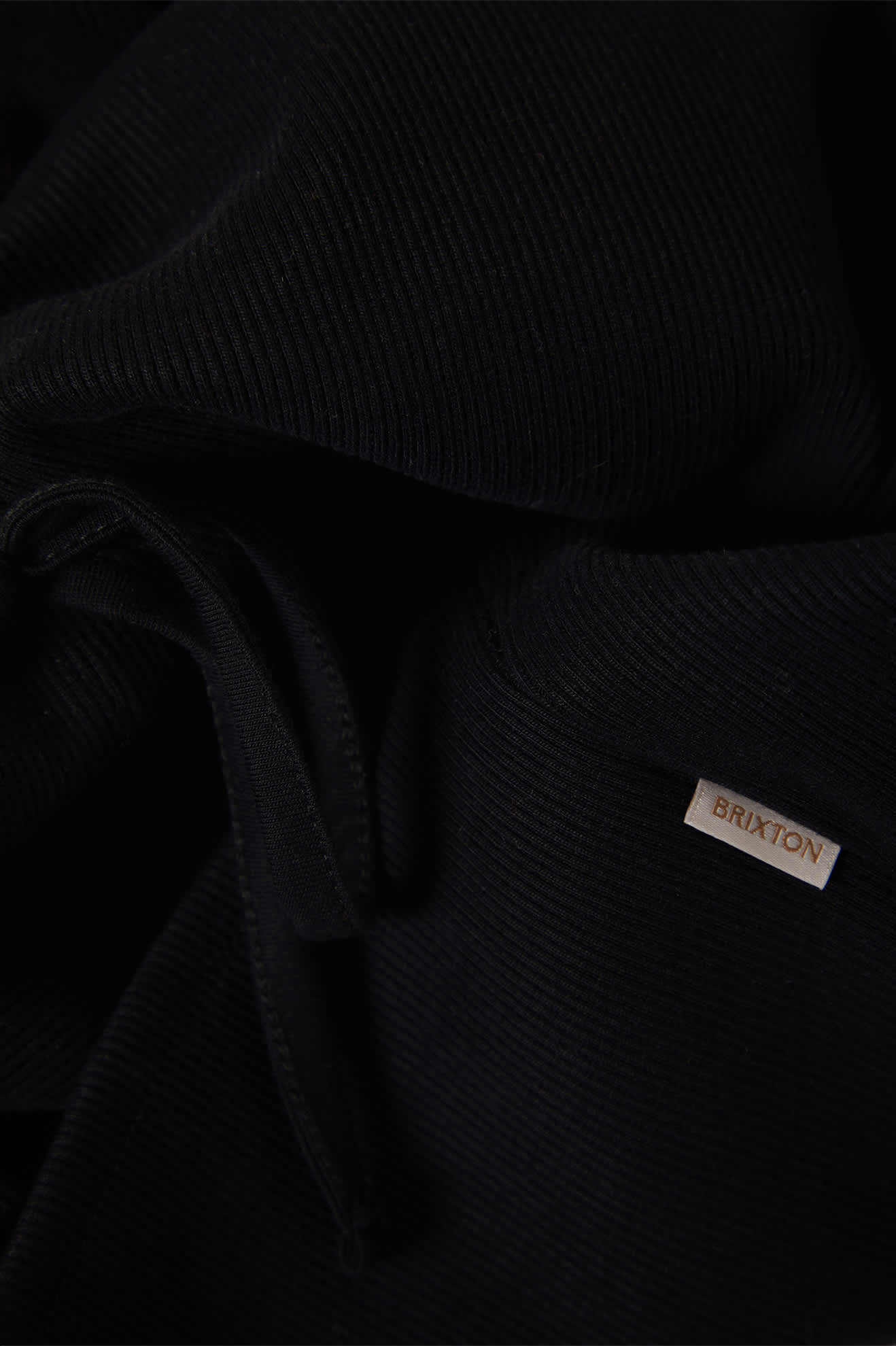 brixton-ribbed-cinch-mini-kleid-black-off-white image 5