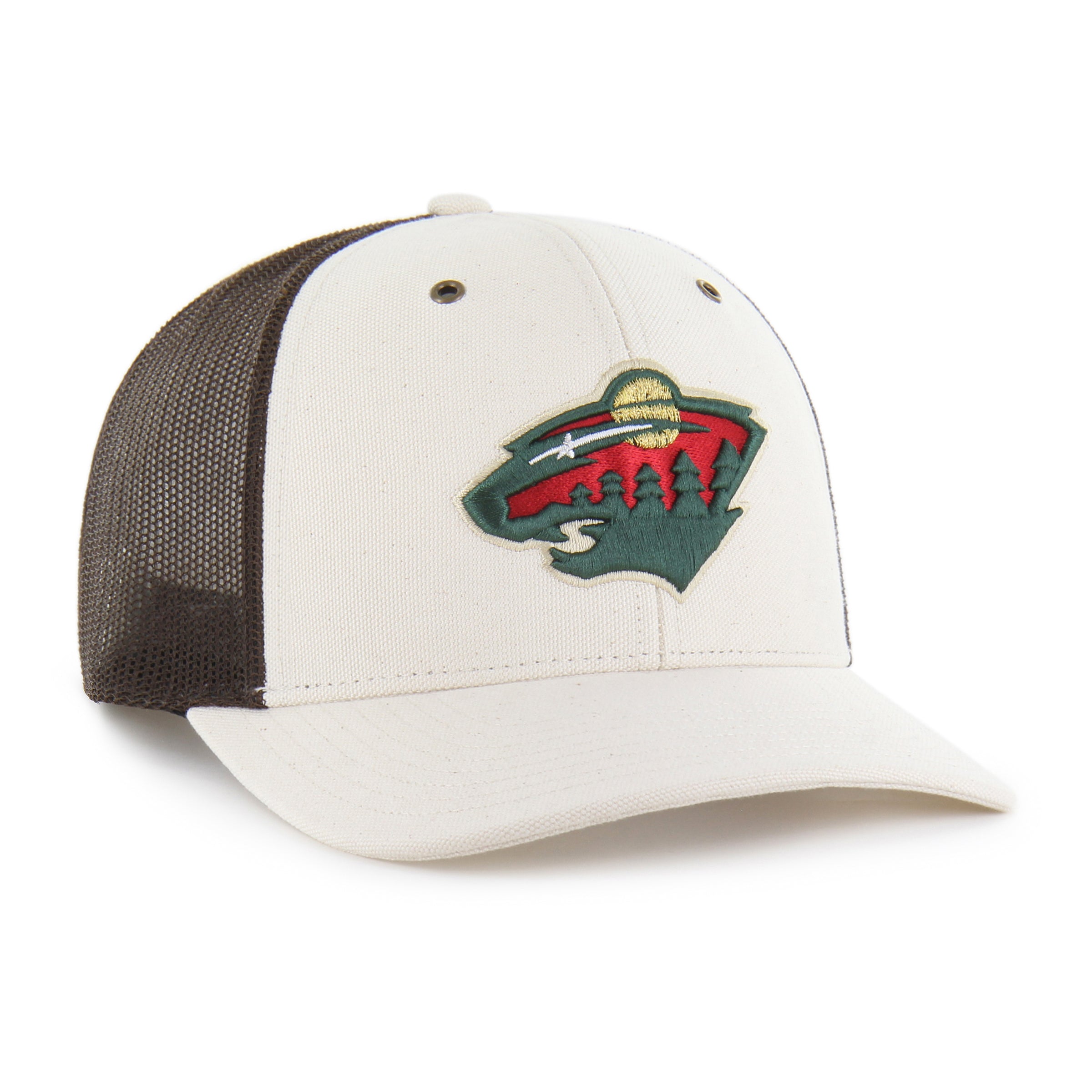 47-minnesota-wild-carhartt-trucker-cap-natural-snapback image 4