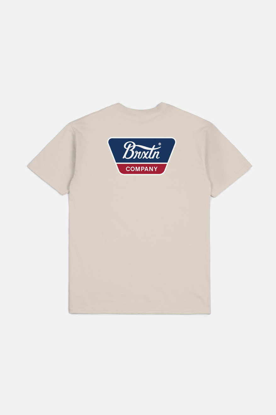 brixton-linwood-s-s-standard-t-shirt-cream-baumwolle-print image 1