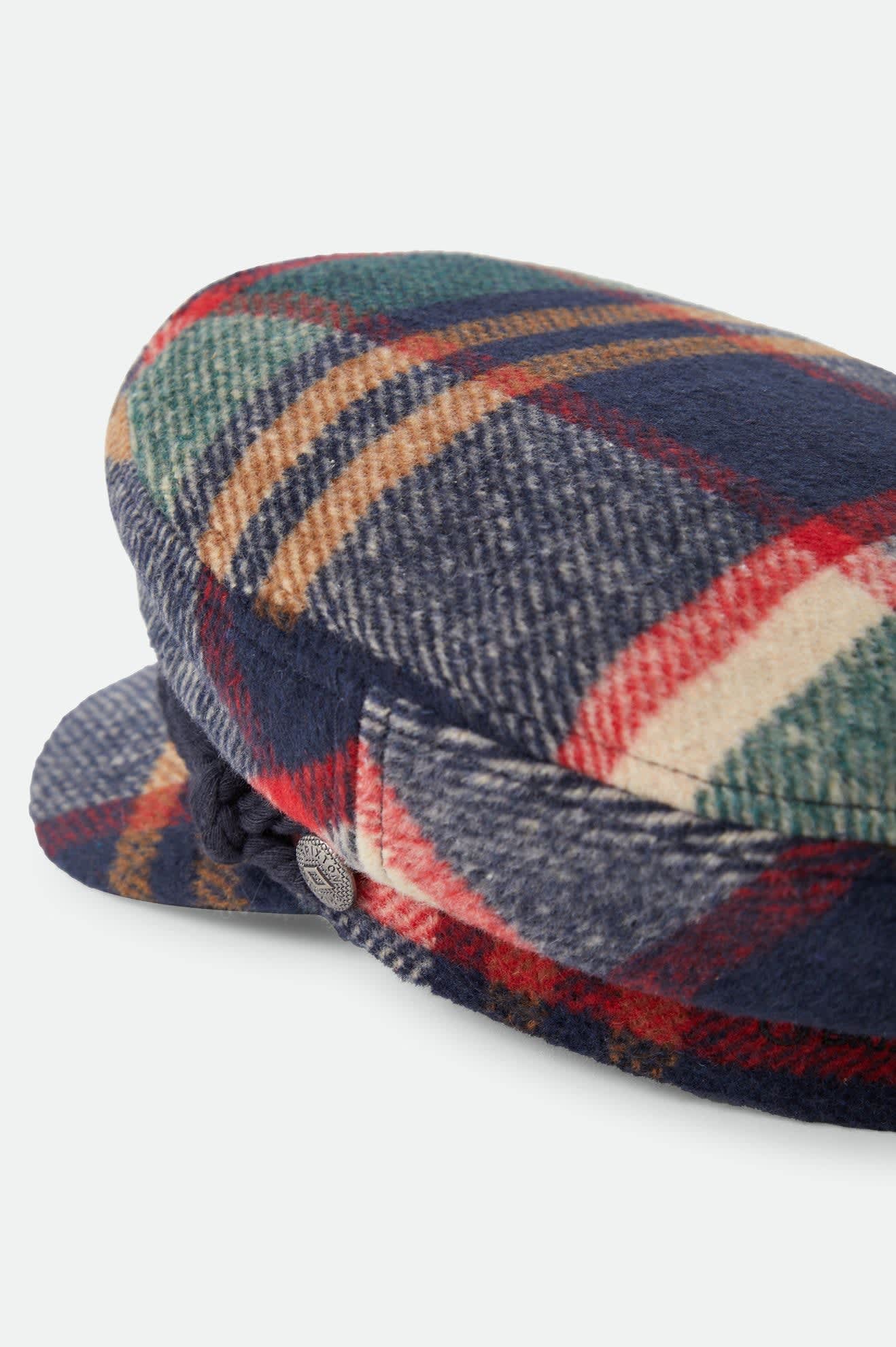 brixton-fiddler-fisherman-cap-navy-karo-docker-cap image 7