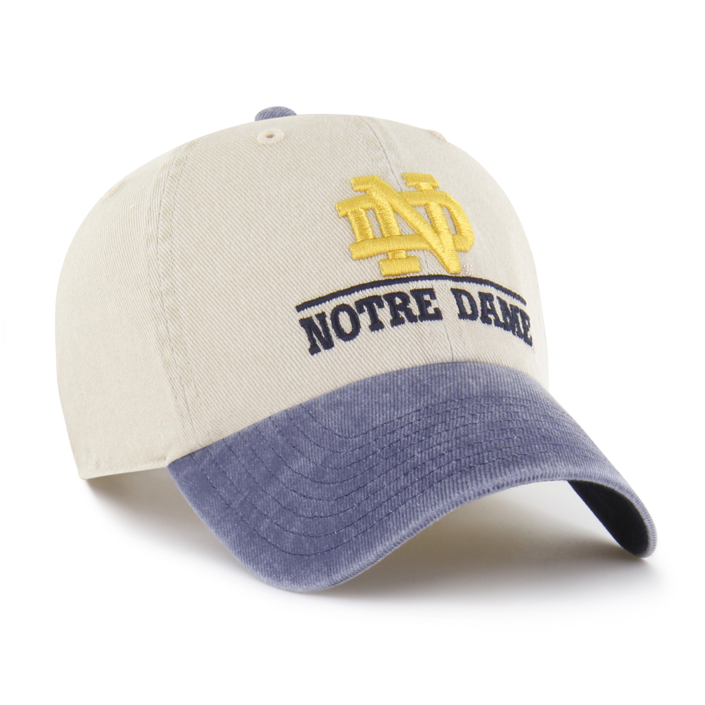 47-clean-up-cap-beige-notre-dame-two-tone-logo-line image 3