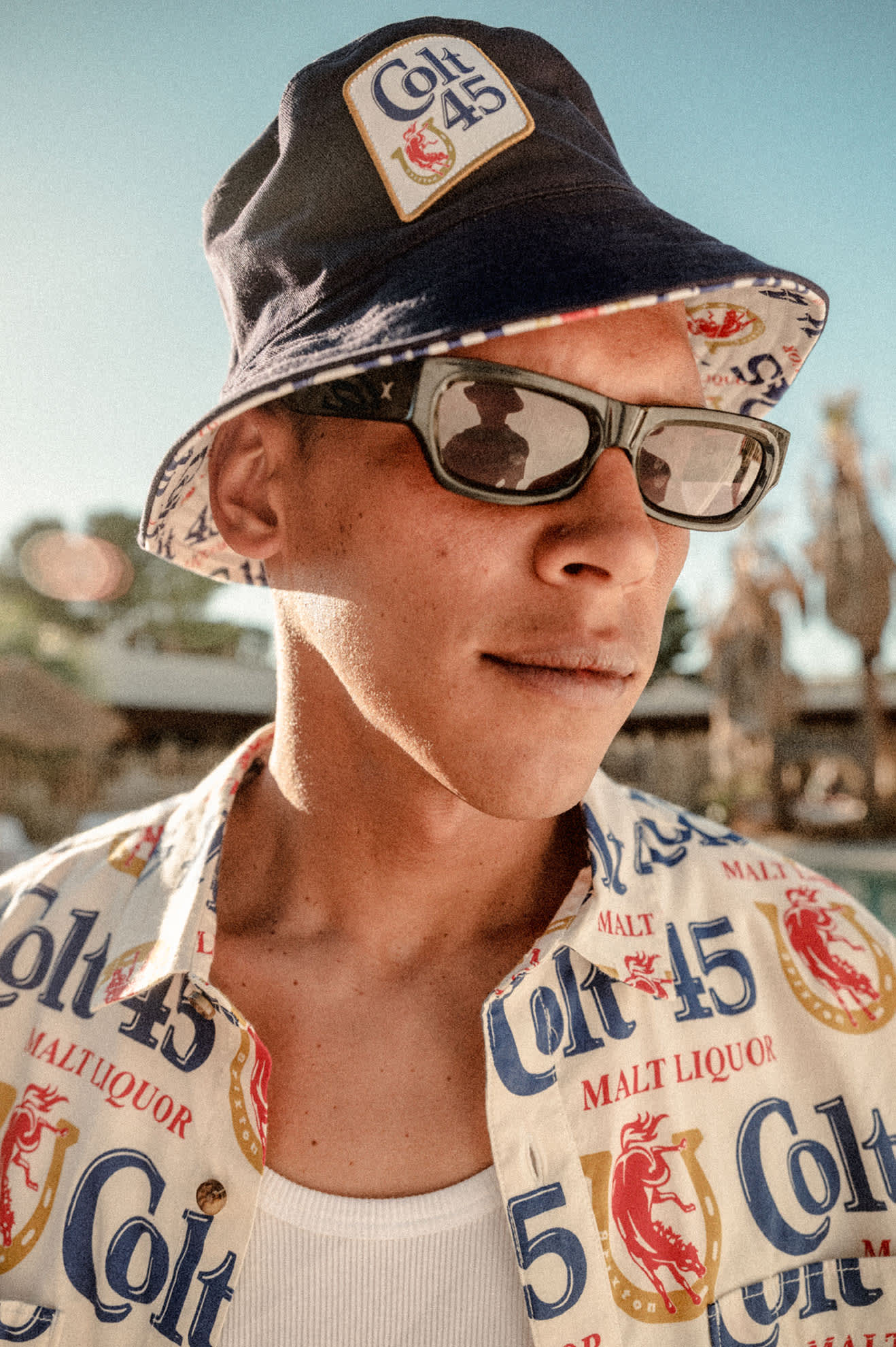 brixton-colt-45-bucket-hat-multi-midnight-blue-baumwolle image 2