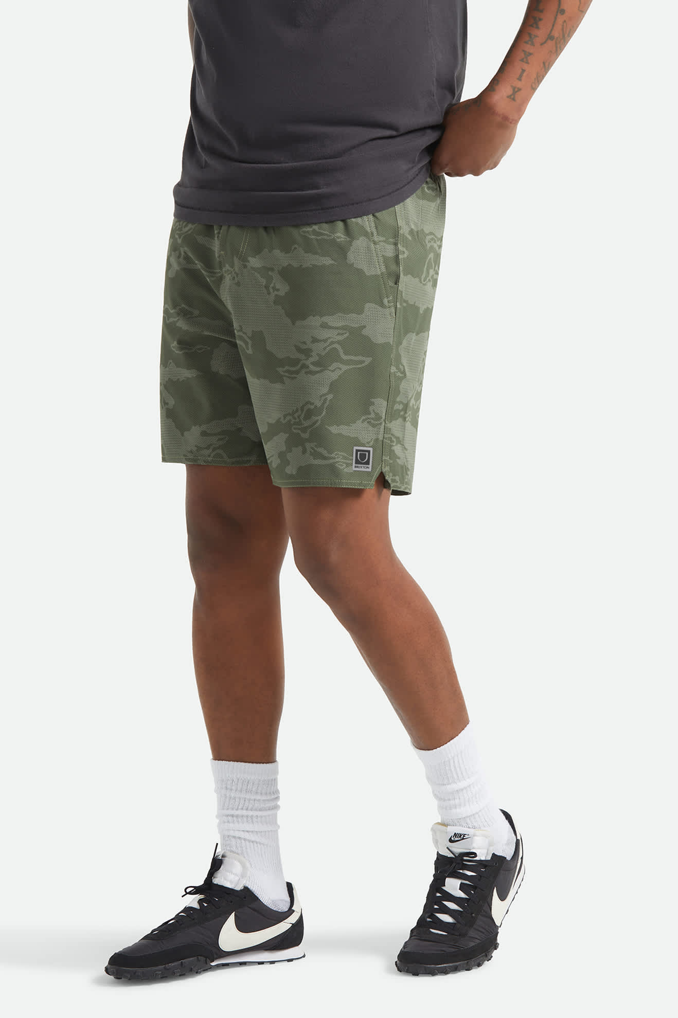 brixton-journey-active-short-olive-tiger-camo image 3