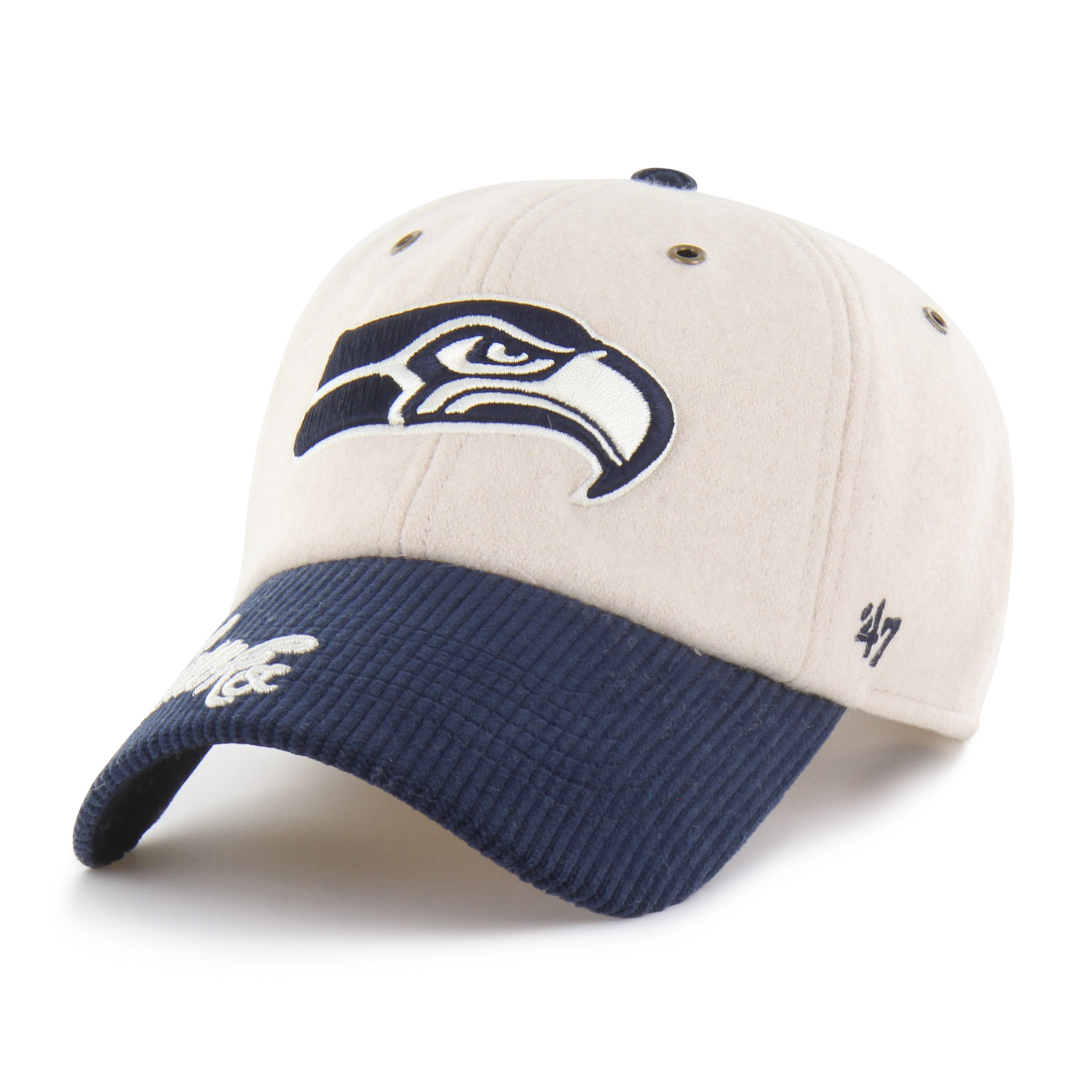 47-brand-47-clean-up-seahawks-cap-natural-damen image 3
