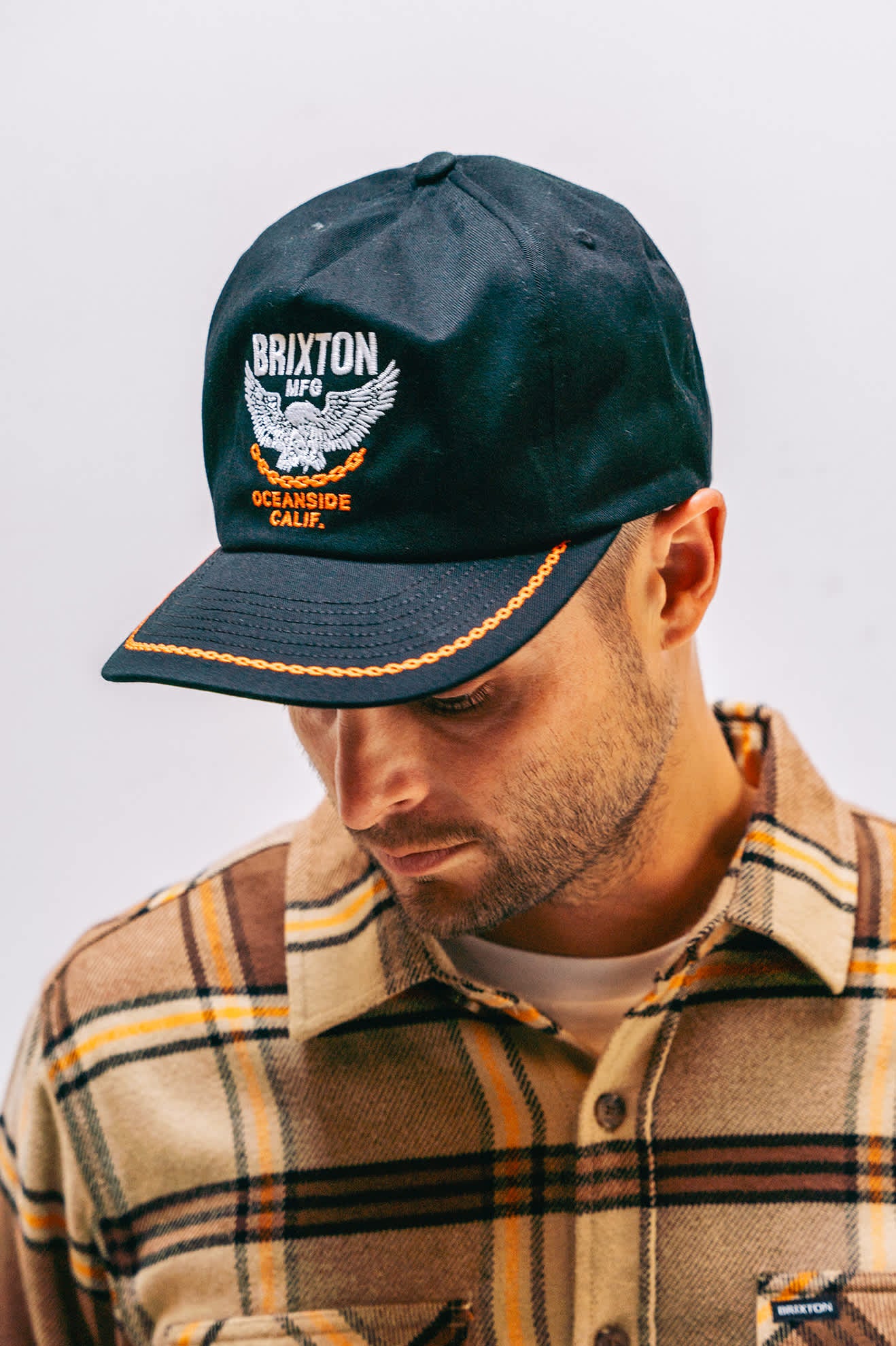 brixton-waller-snapback-black-5-panel-cap-baumwolle image 2