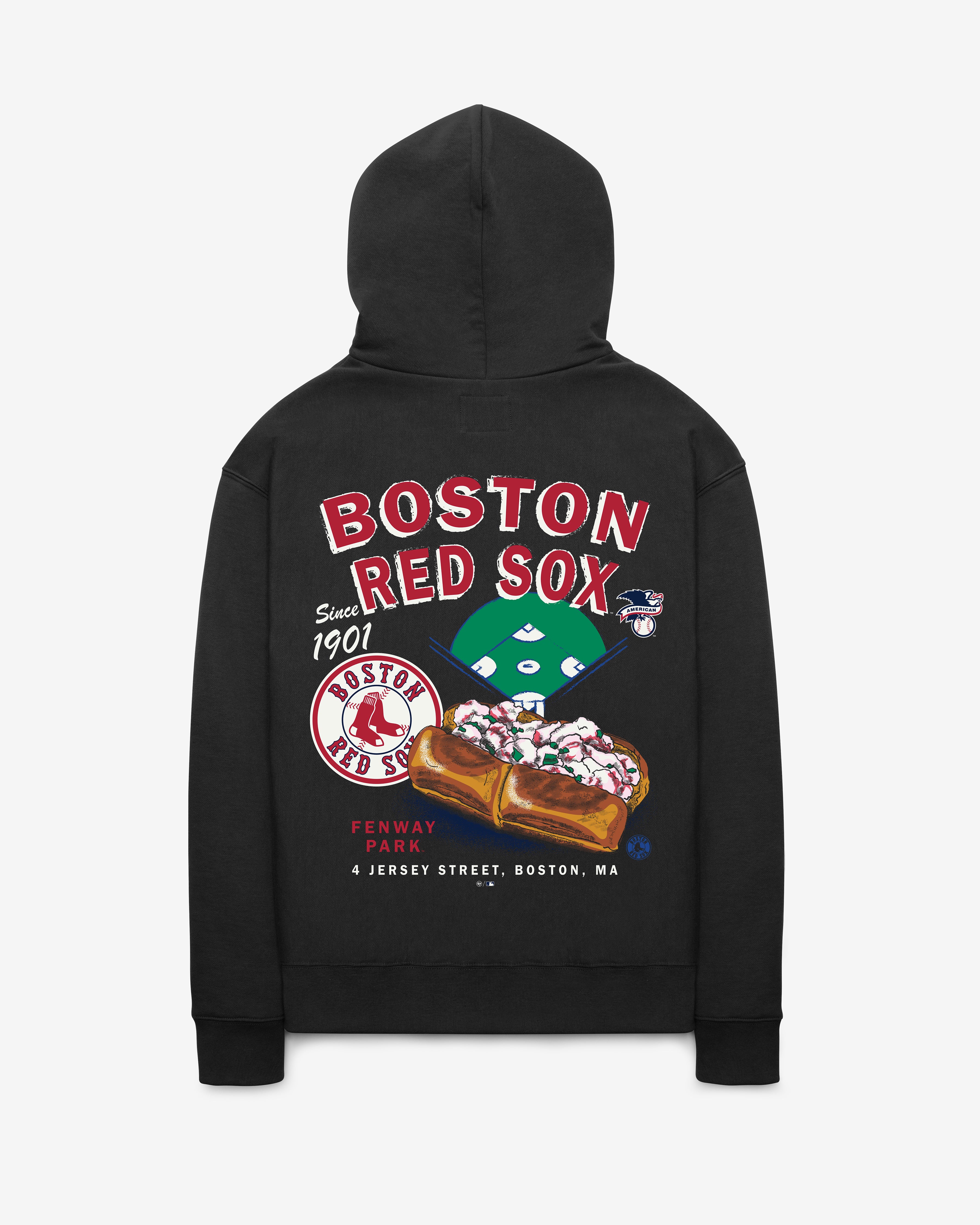47-brand-foundation-boston-red-sox-stadium-eats-hoodie-schwarz image 3