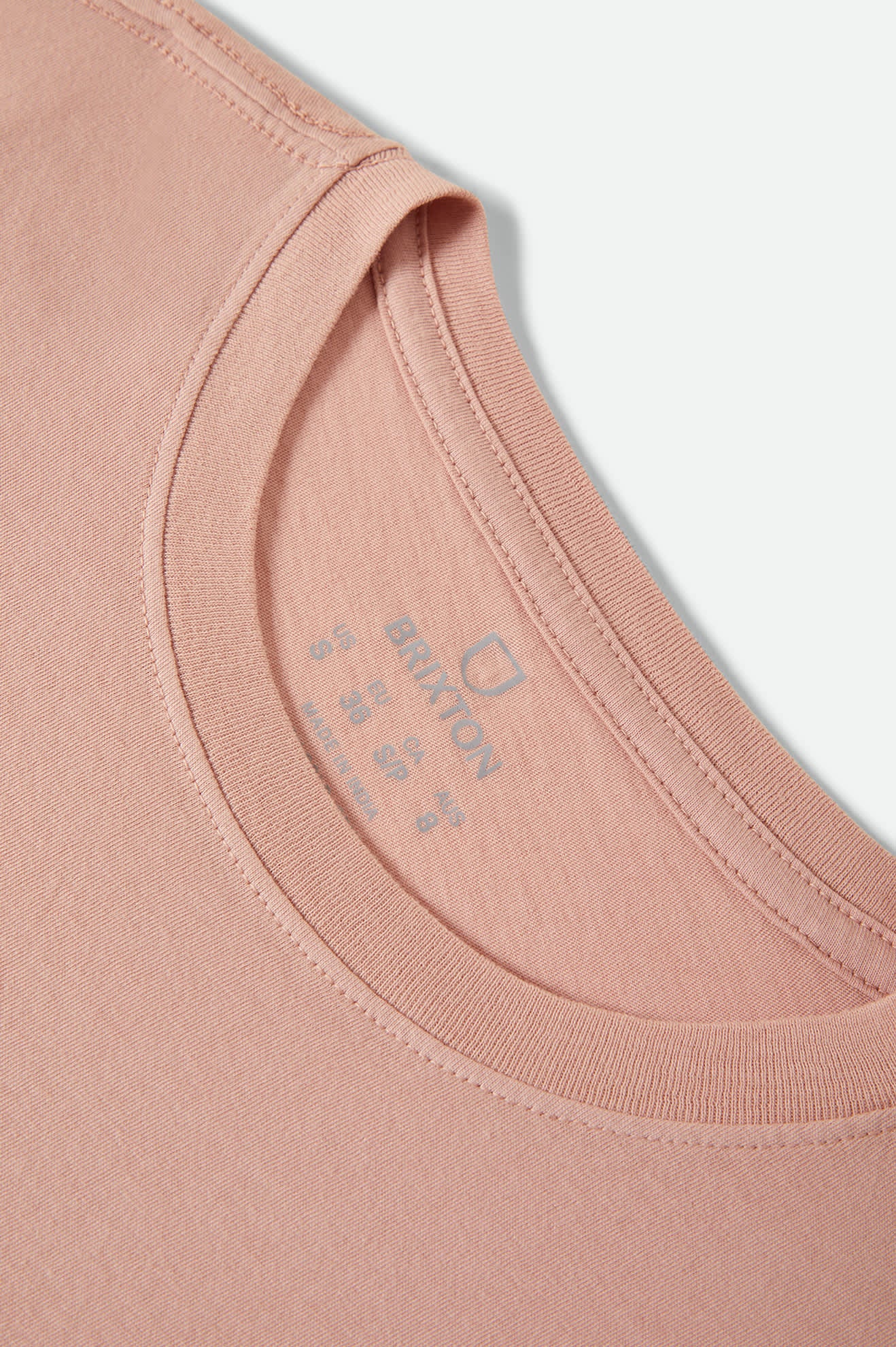 brixton-two-boots-slim-crew-t-shirt-silver-pink-baumwolle image 8