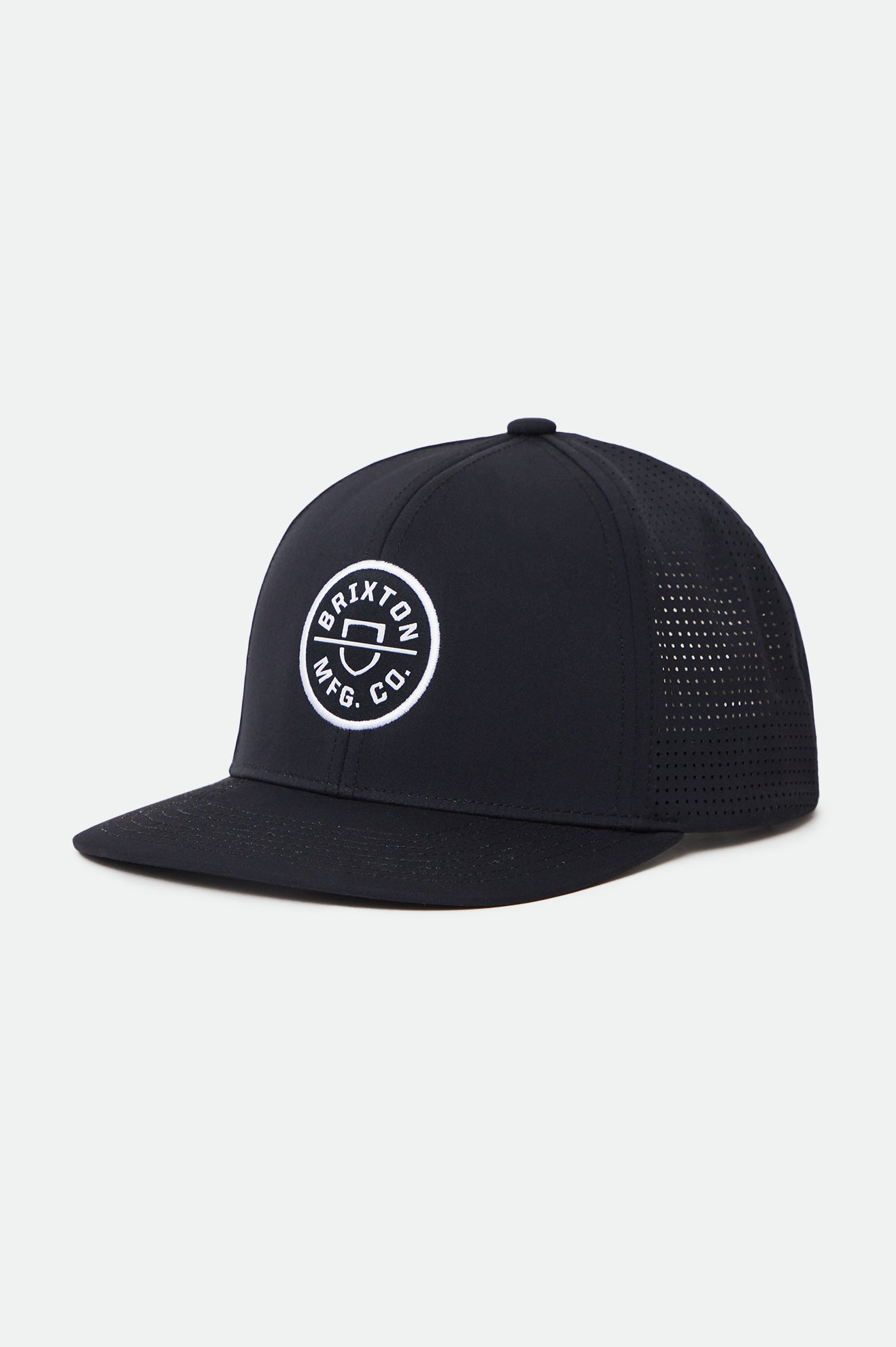 brixton-crest-netplus-utility-snapback-schwarz-recycelt image 1