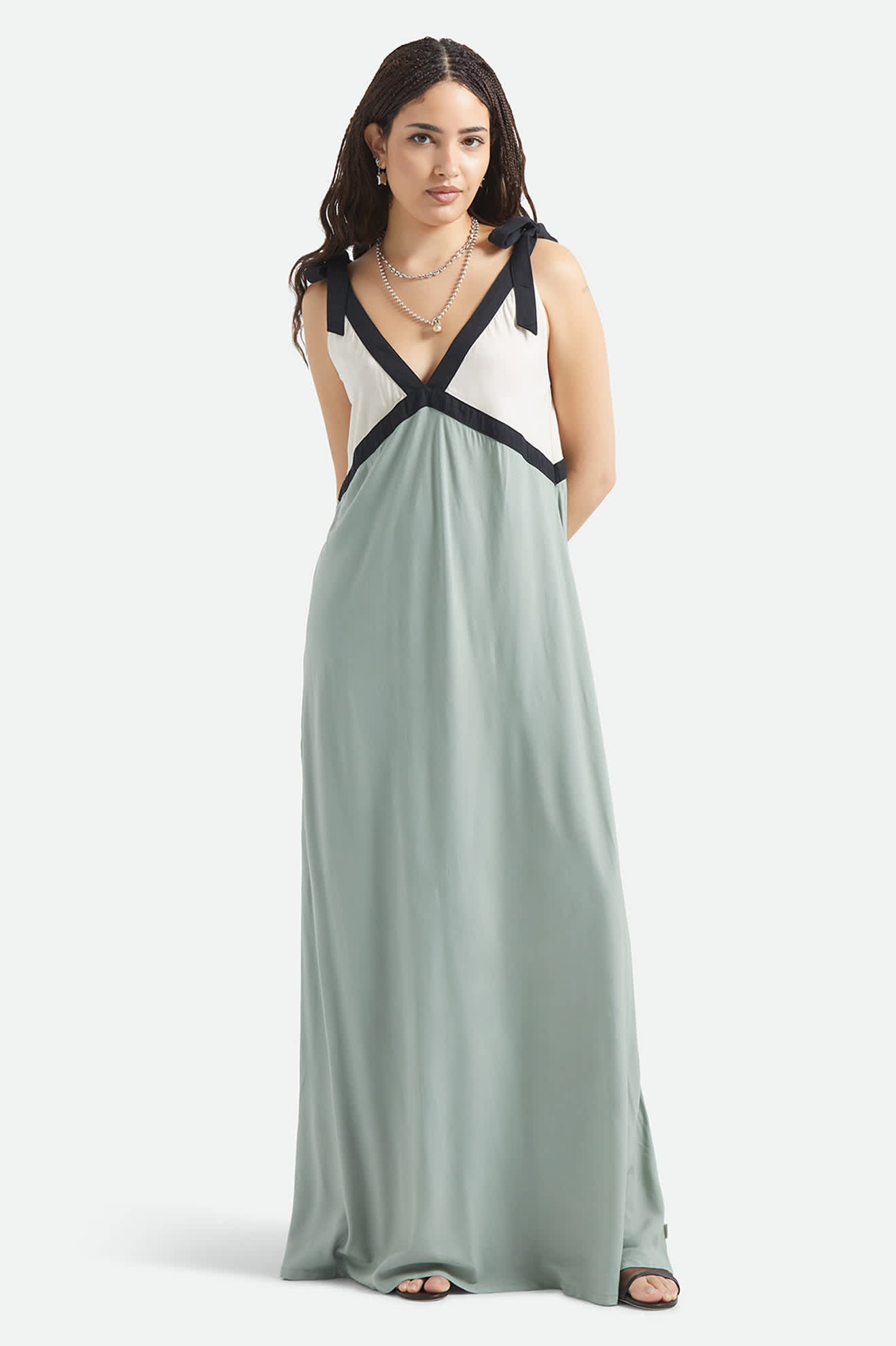 brixton-sunset-tie-slip-dress-kleid-sage-green-whitecap-viskose image 3