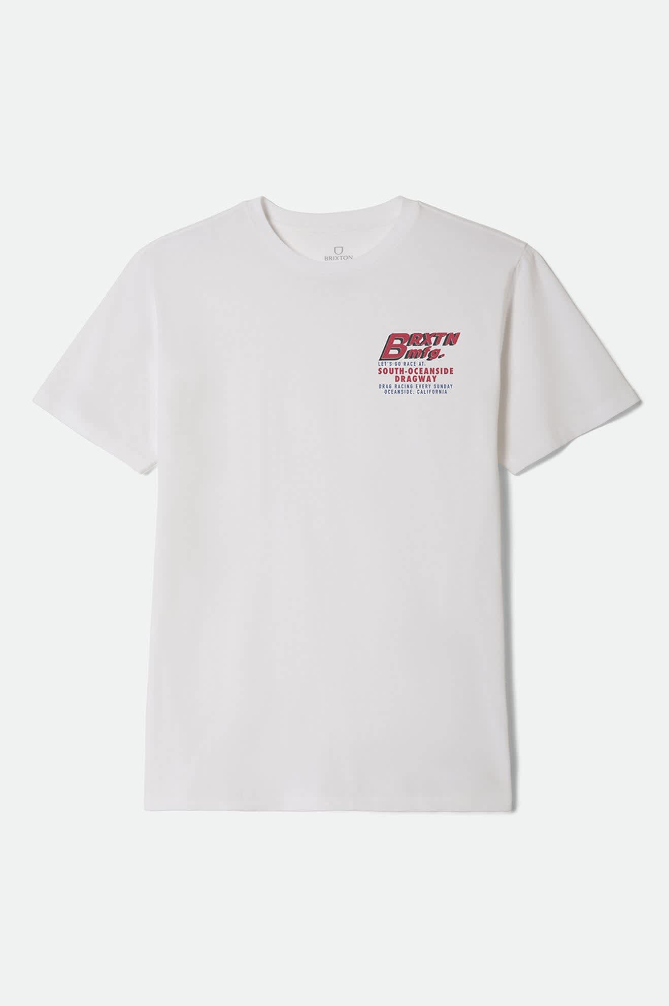 brixton-south-o-dragway-t-shirt-herren-wei-standard-fit image 1