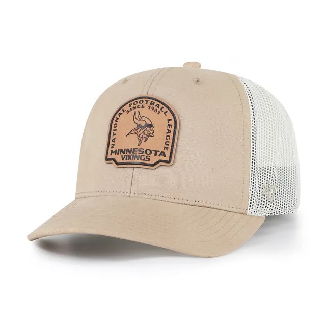 47-brand-minnesota-vikings-trucker-cap-khaki-snapback-mesh image 1